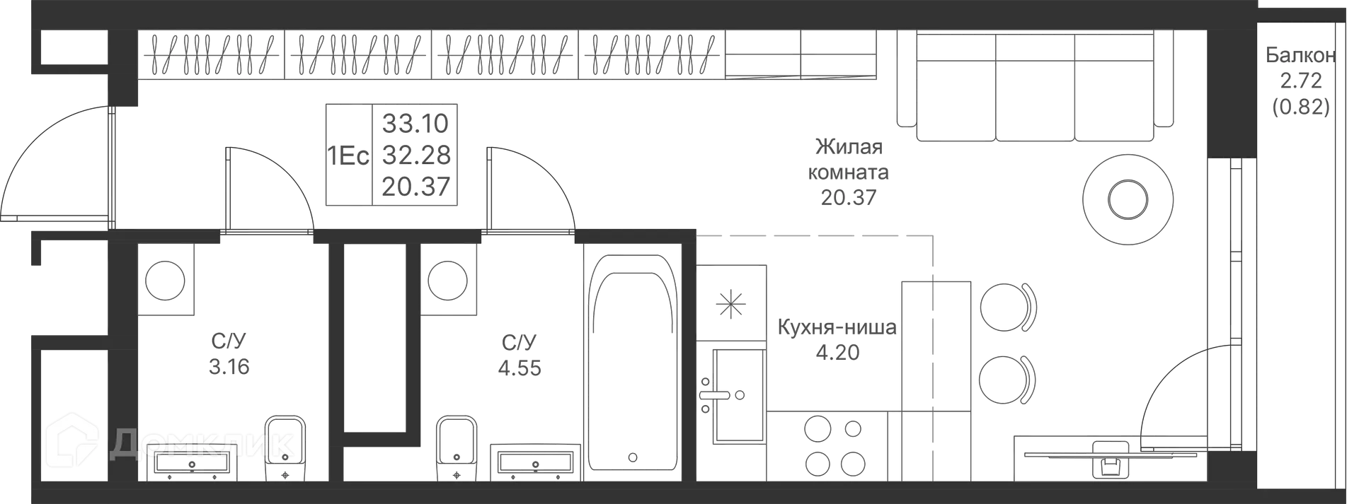 Фото квартиры в ЖК Мой Ритм