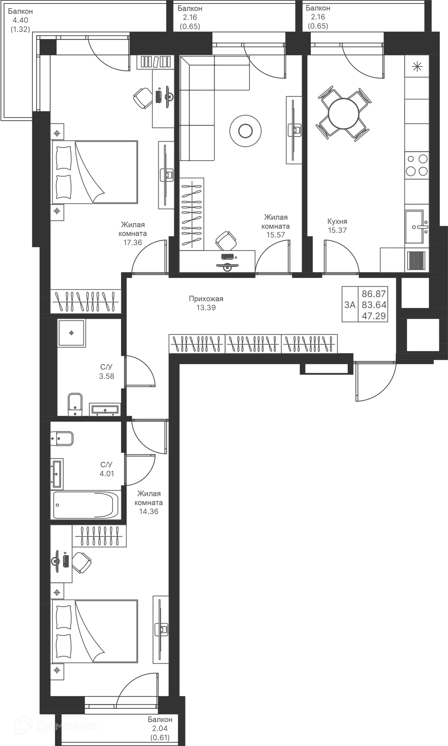 Фото квартиры в ЖК Мой Ритм