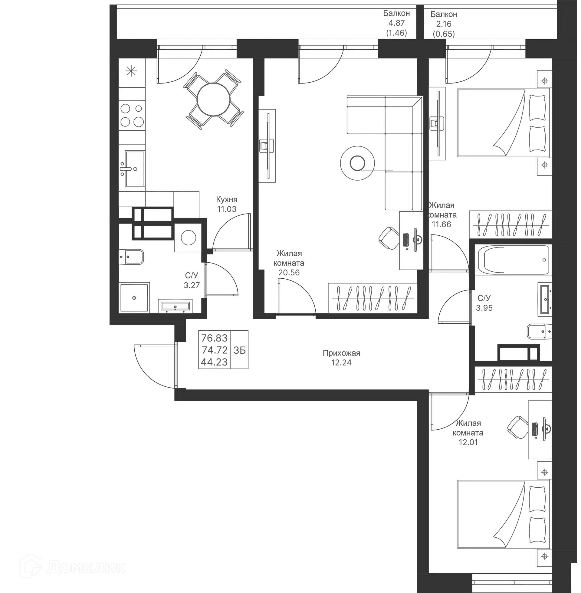 Фото квартиры в ЖК Мой Ритм