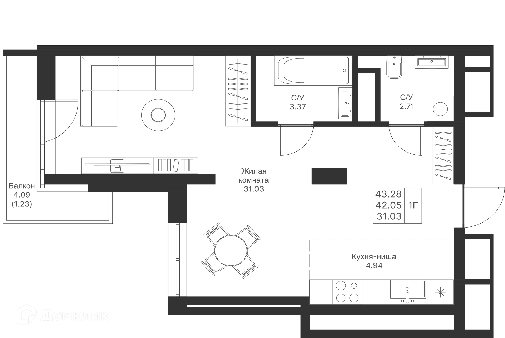 Фото квартиры в ЖК Мой Ритм