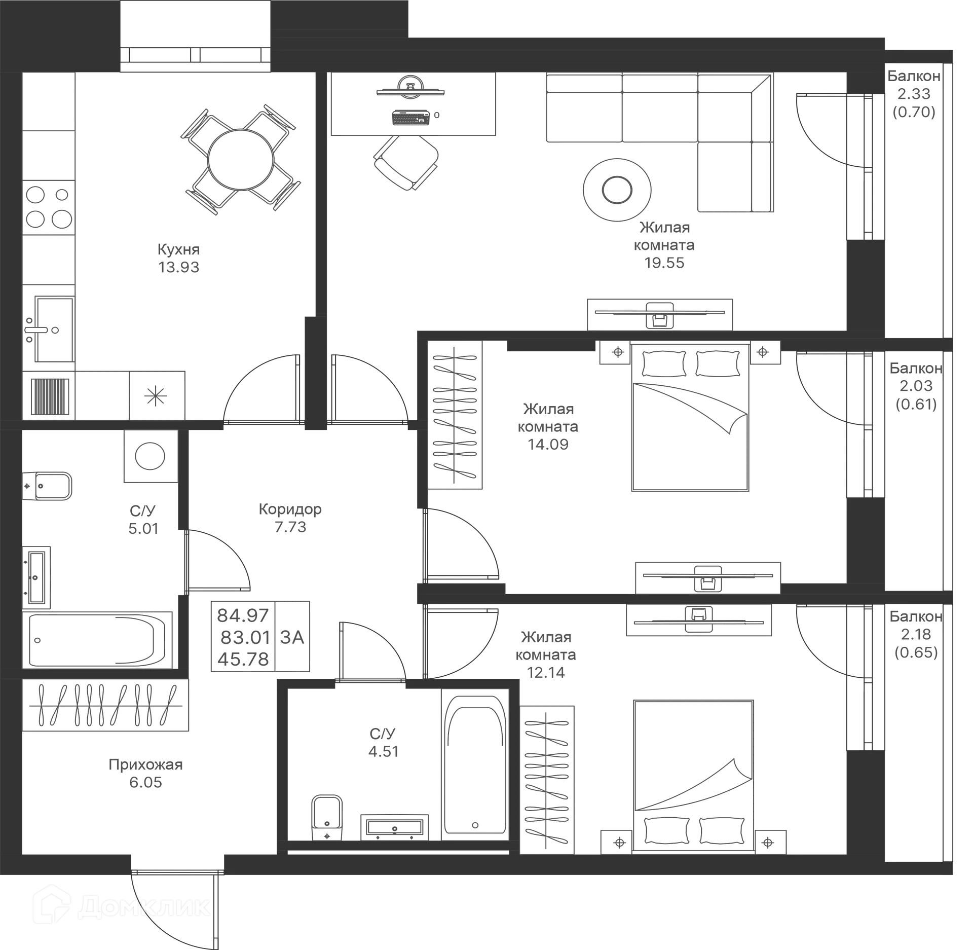 Фото квартиры в ЖК Мой Ритм