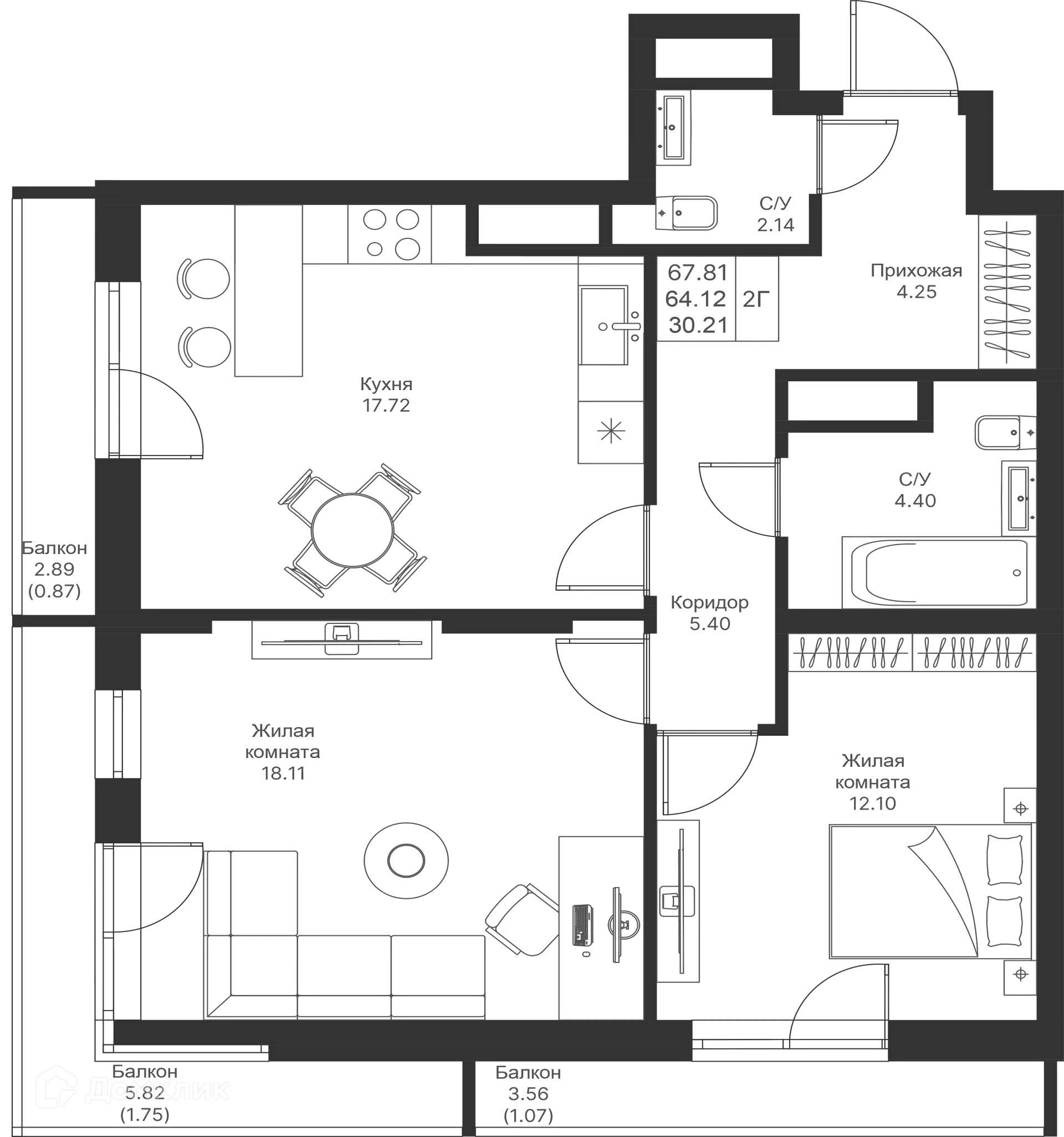 Фото квартиры в ЖК Мой Ритм