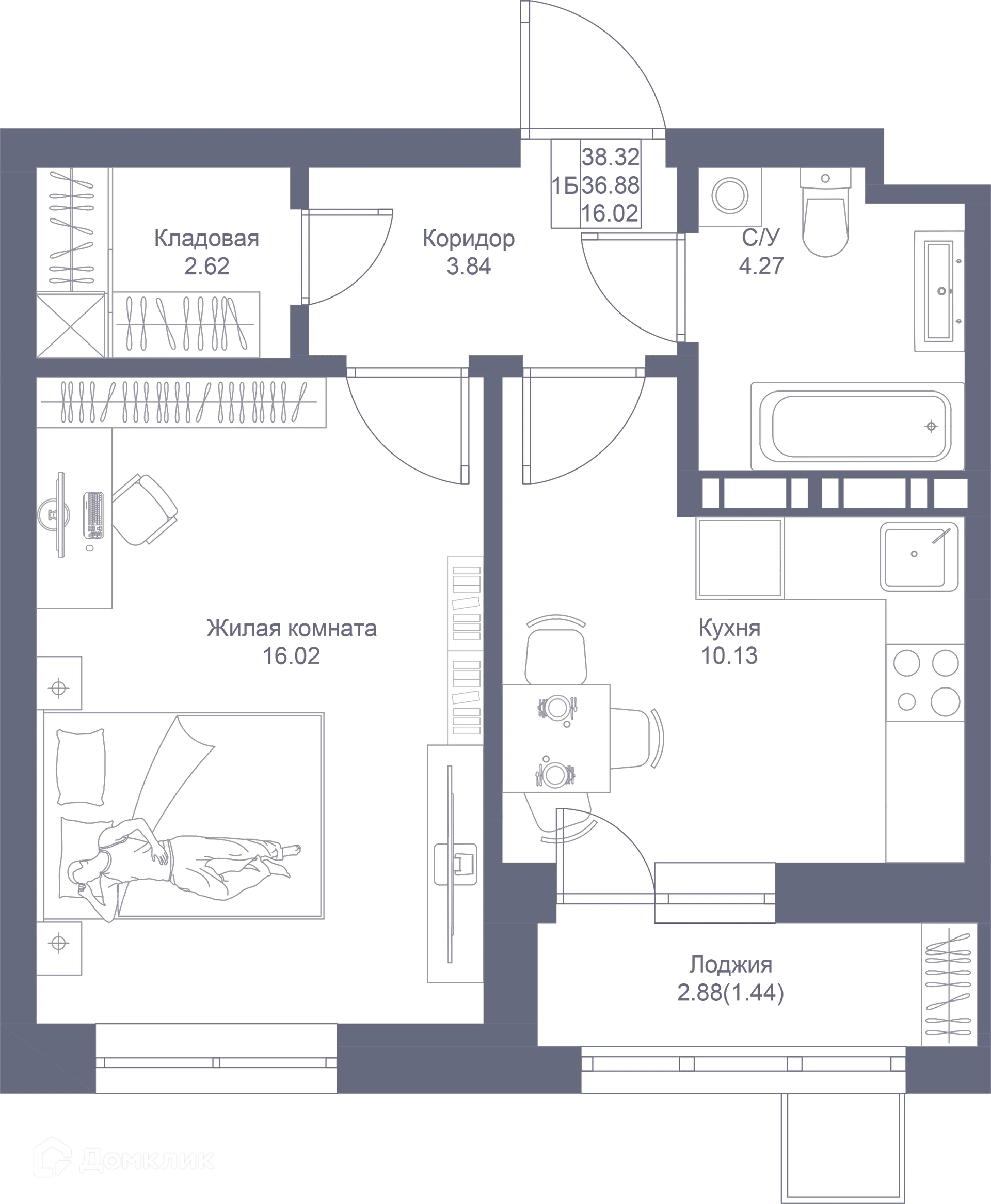 Фото квартиры в ЖК Мой Ритм