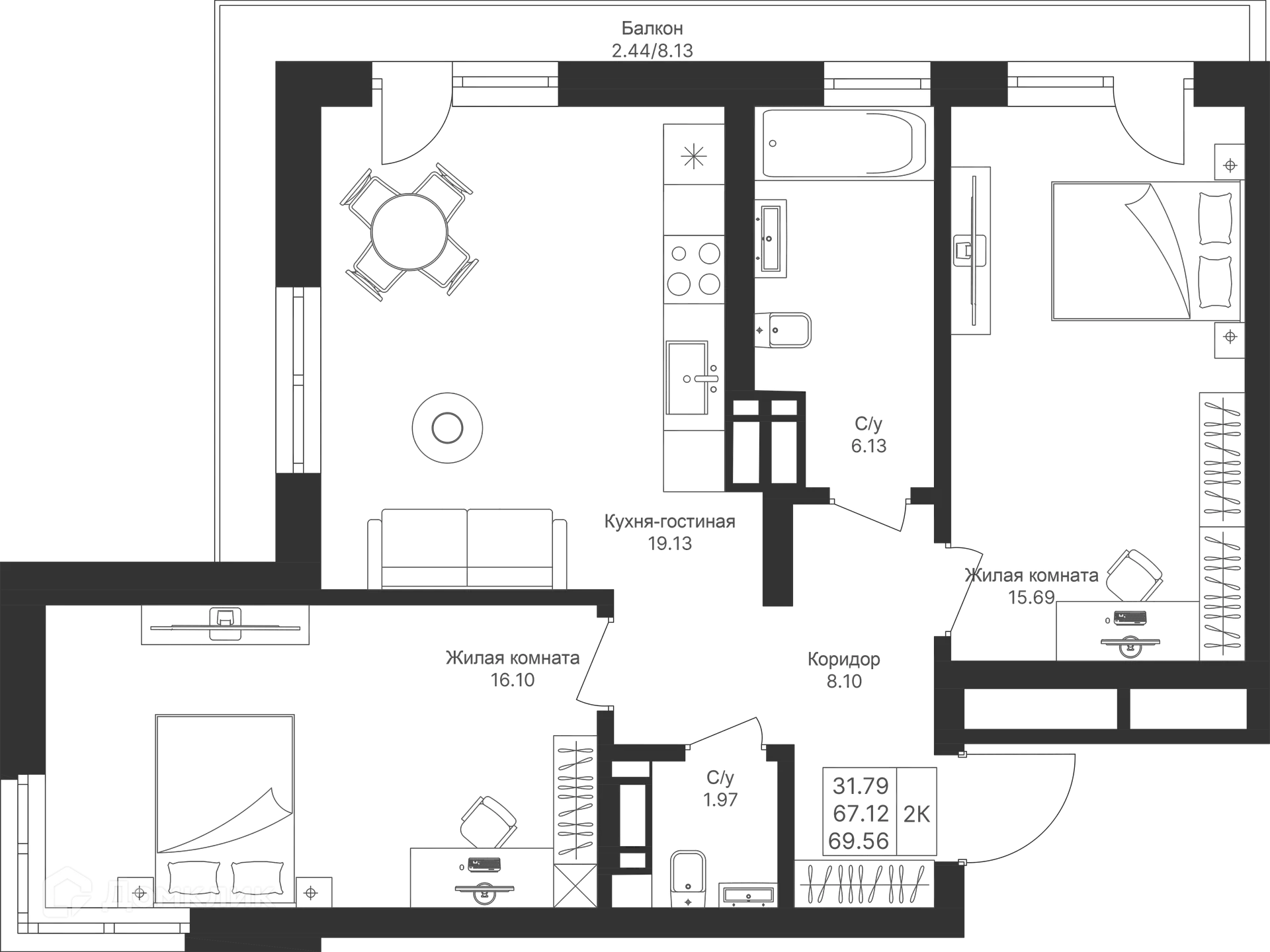 Фото квартиры в ЖК Мой Ритм