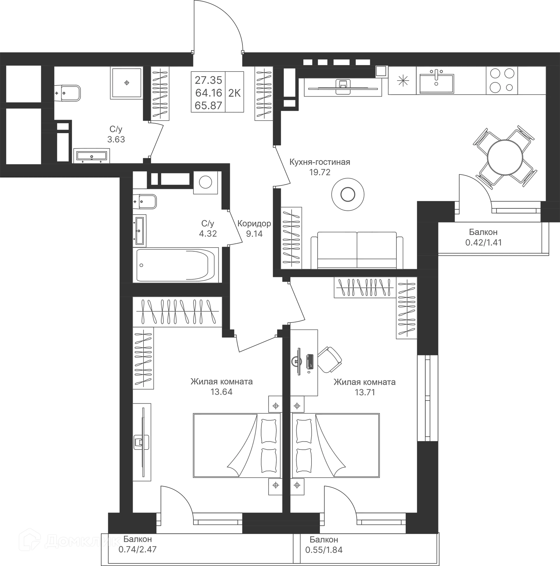 Фото квартиры в ЖК Мой Ритм