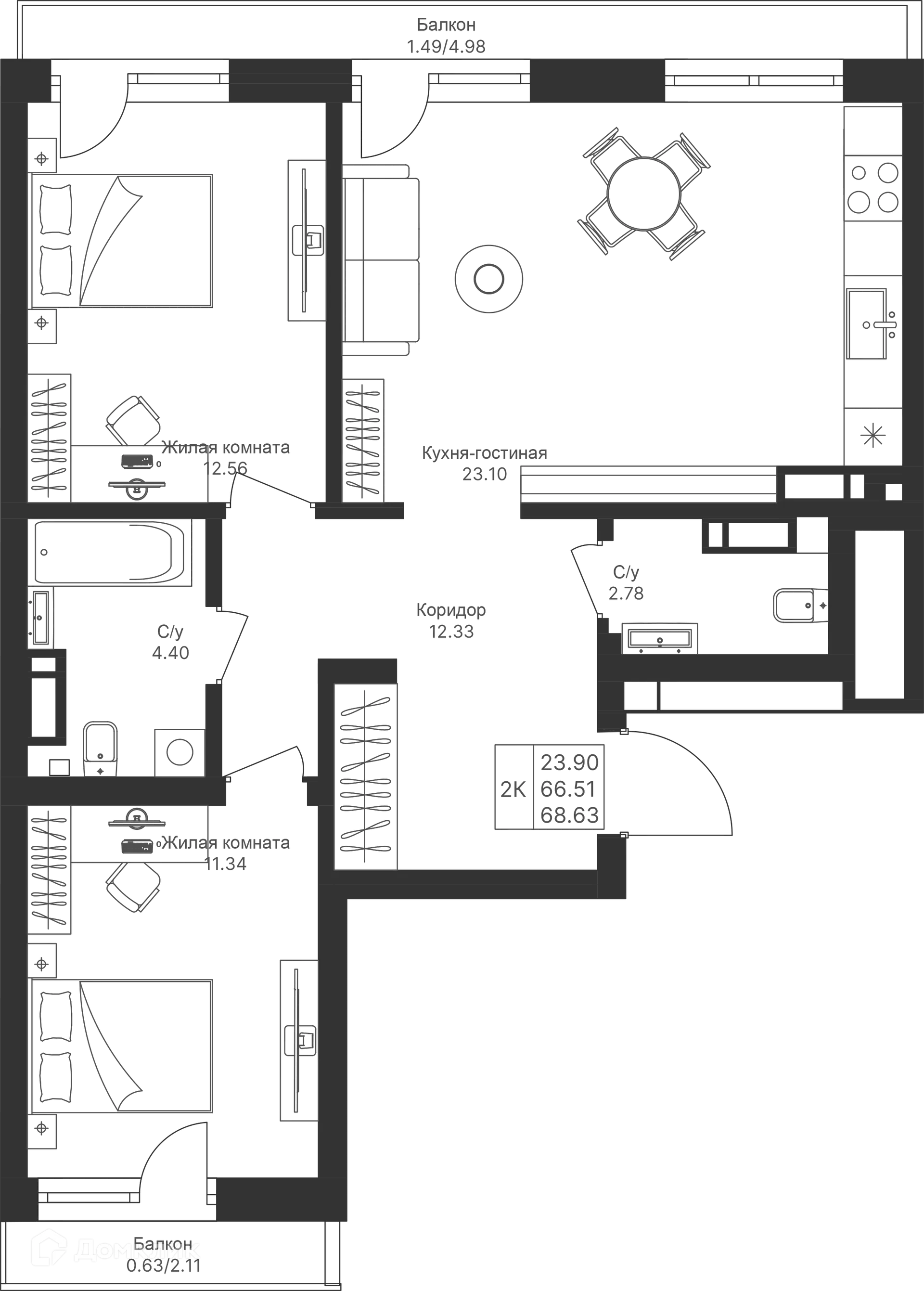 Фото квартиры в ЖК Мой Ритм