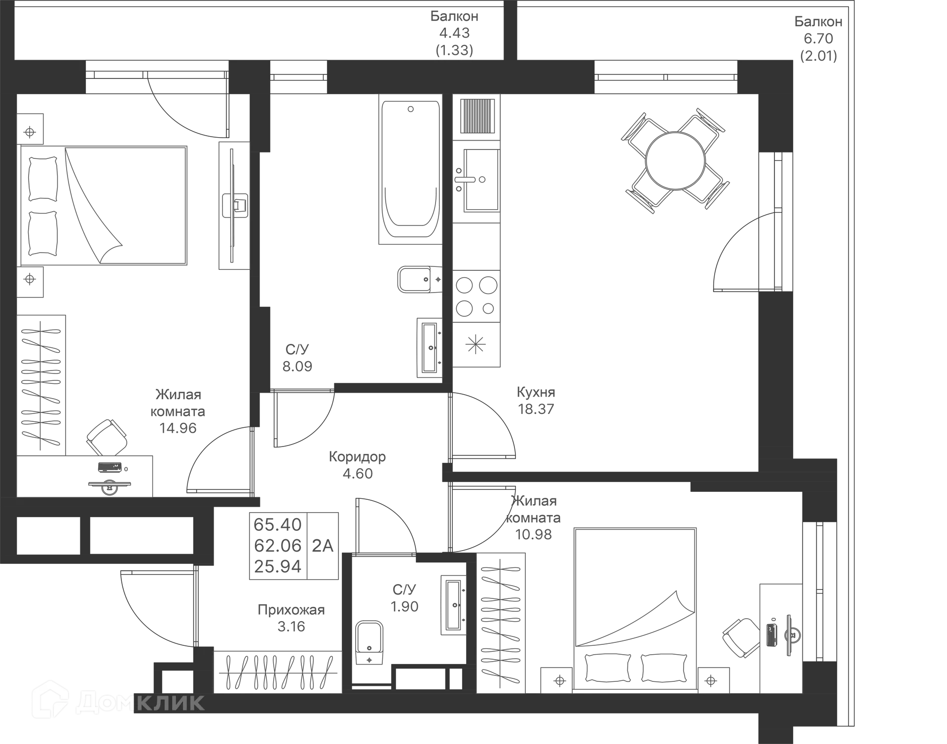 Фото квартиры в ЖК Мой Ритм