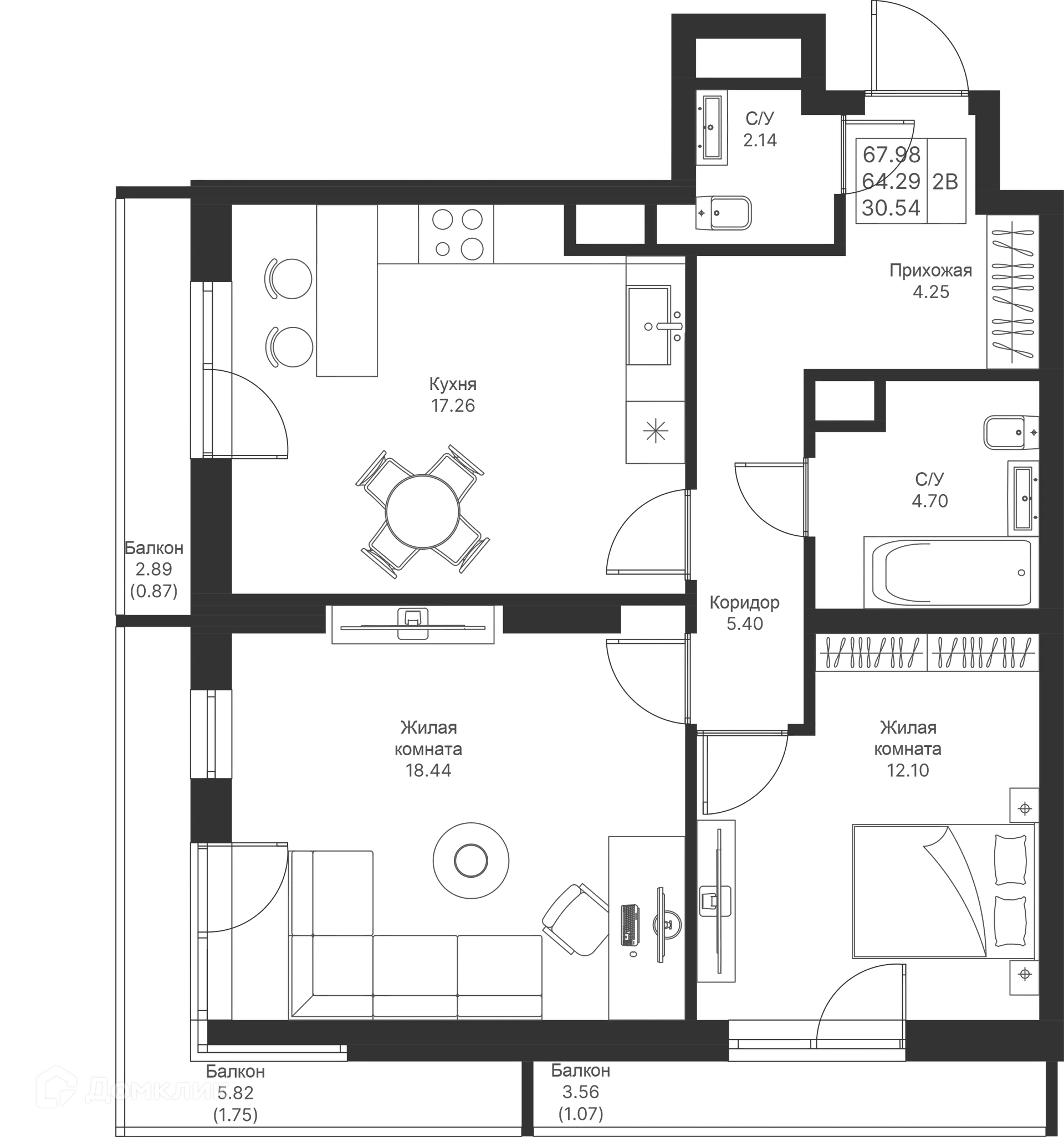 Фото квартиры в ЖК Мой Ритм