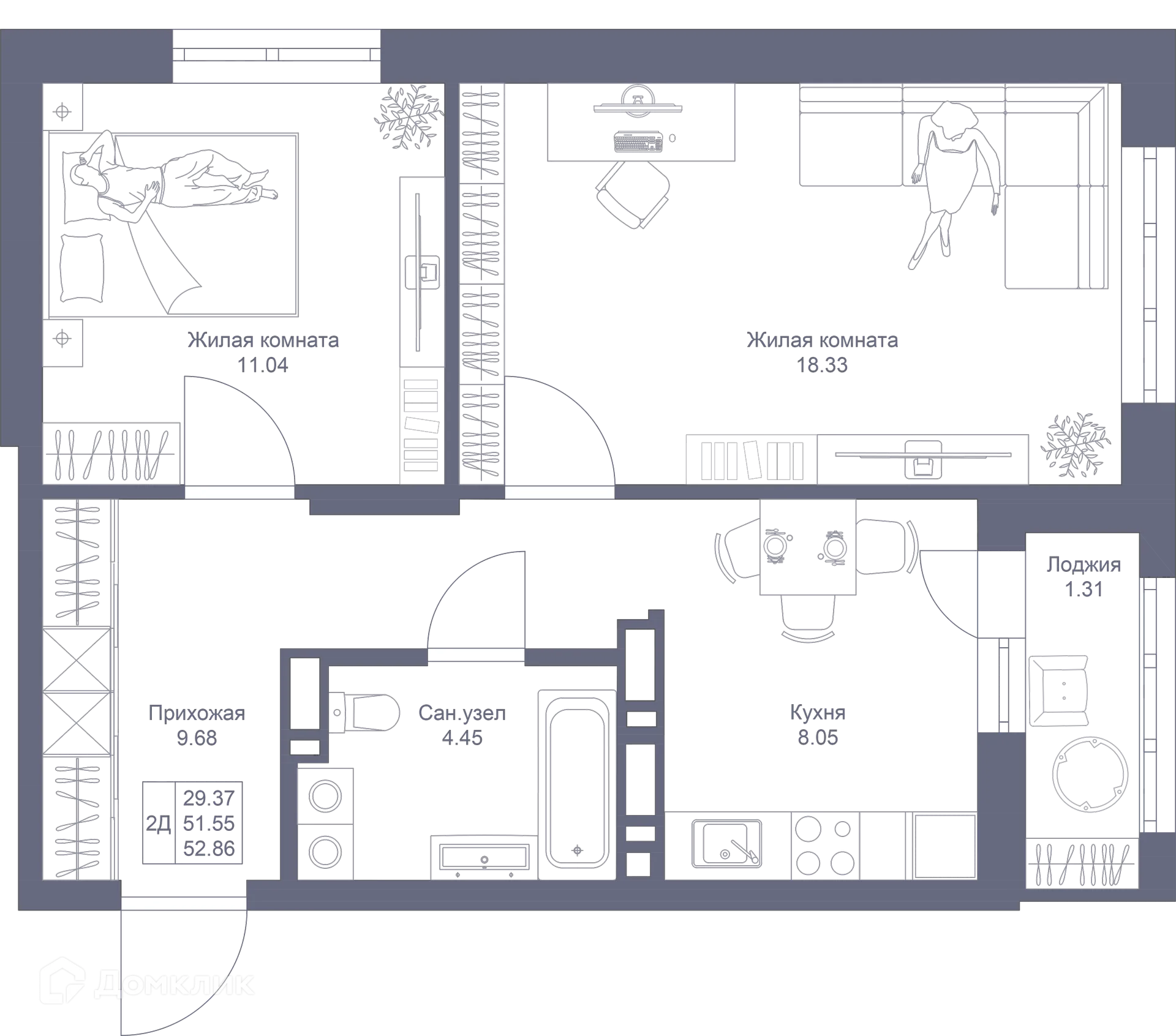 Фото квартиры в ЖК Мой Ритм