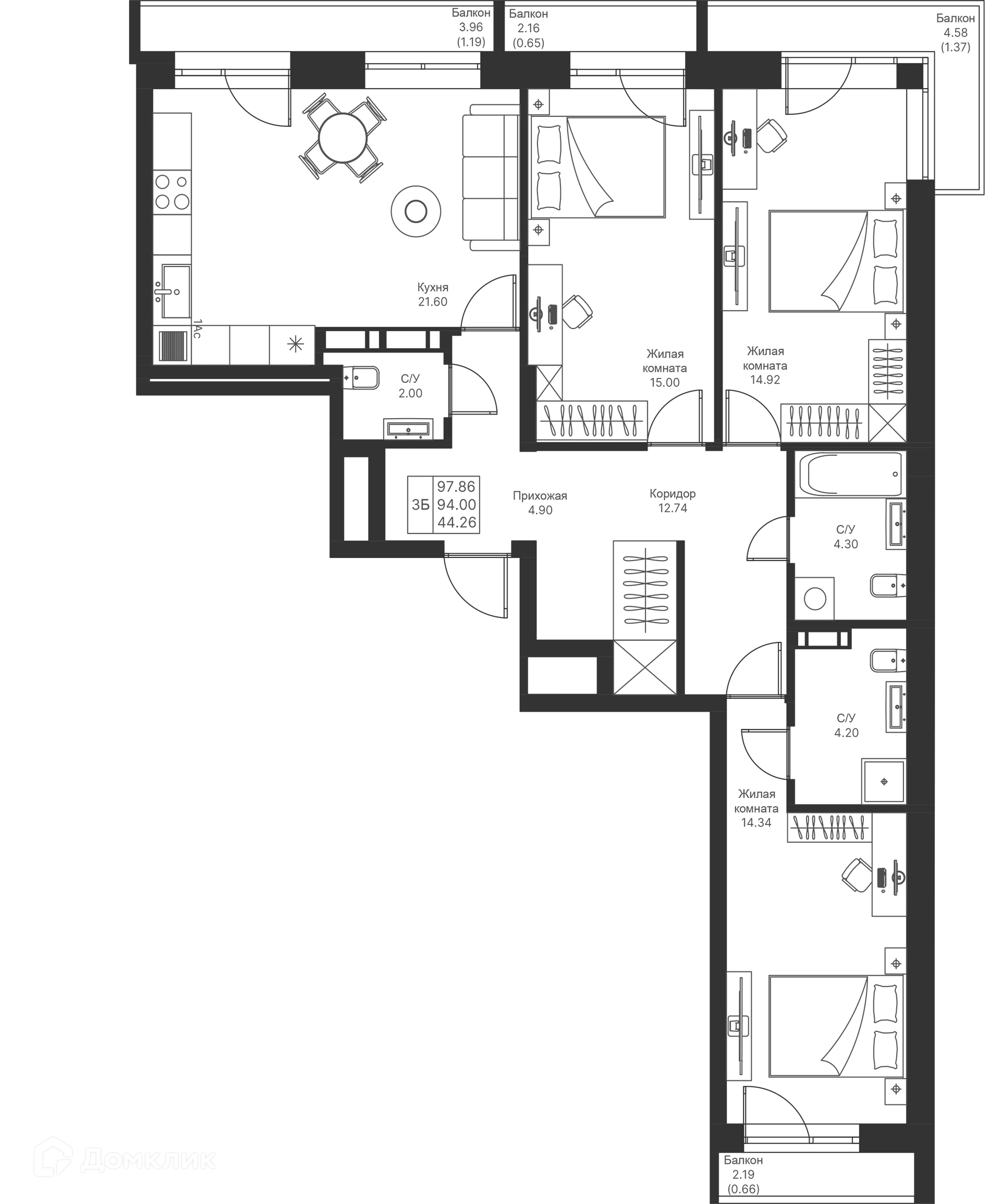 Фото квартиры в ЖК Мой Ритм