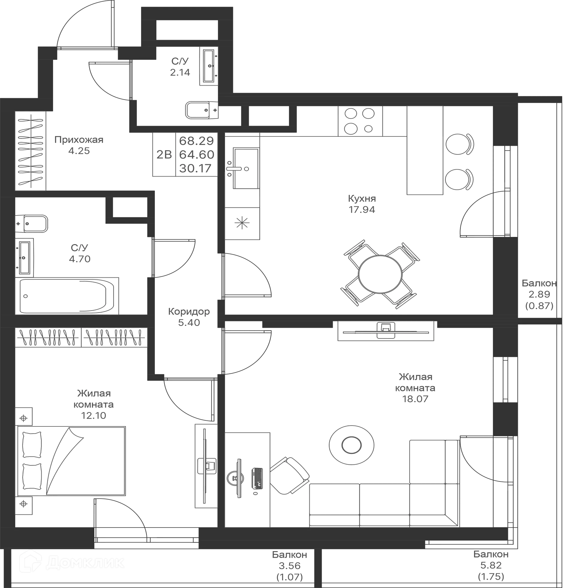 Фото квартиры в ЖК Мой Ритм