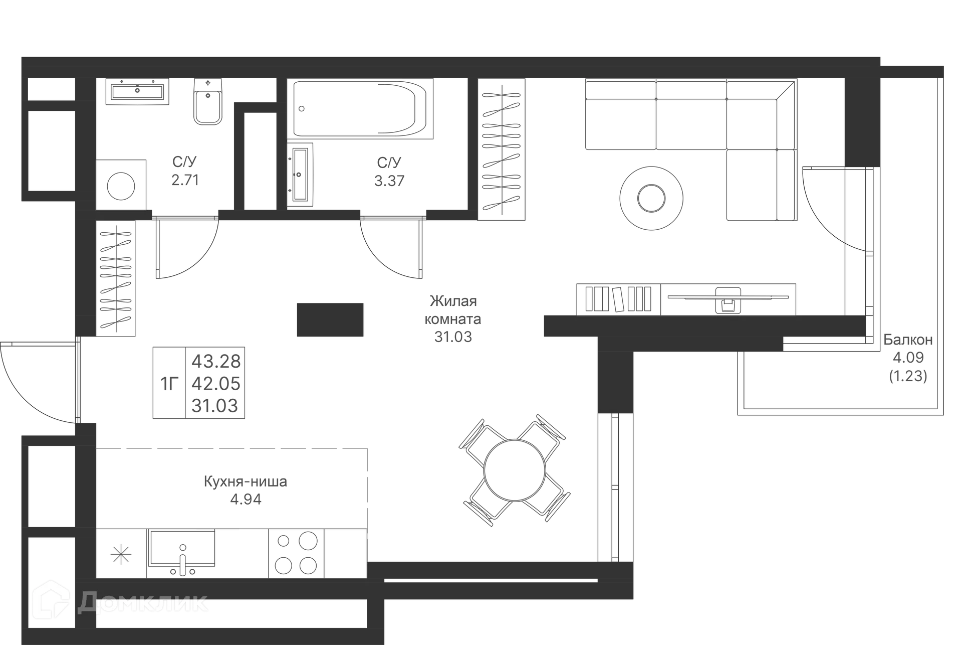 Фото квартиры в ЖК Мой Ритм