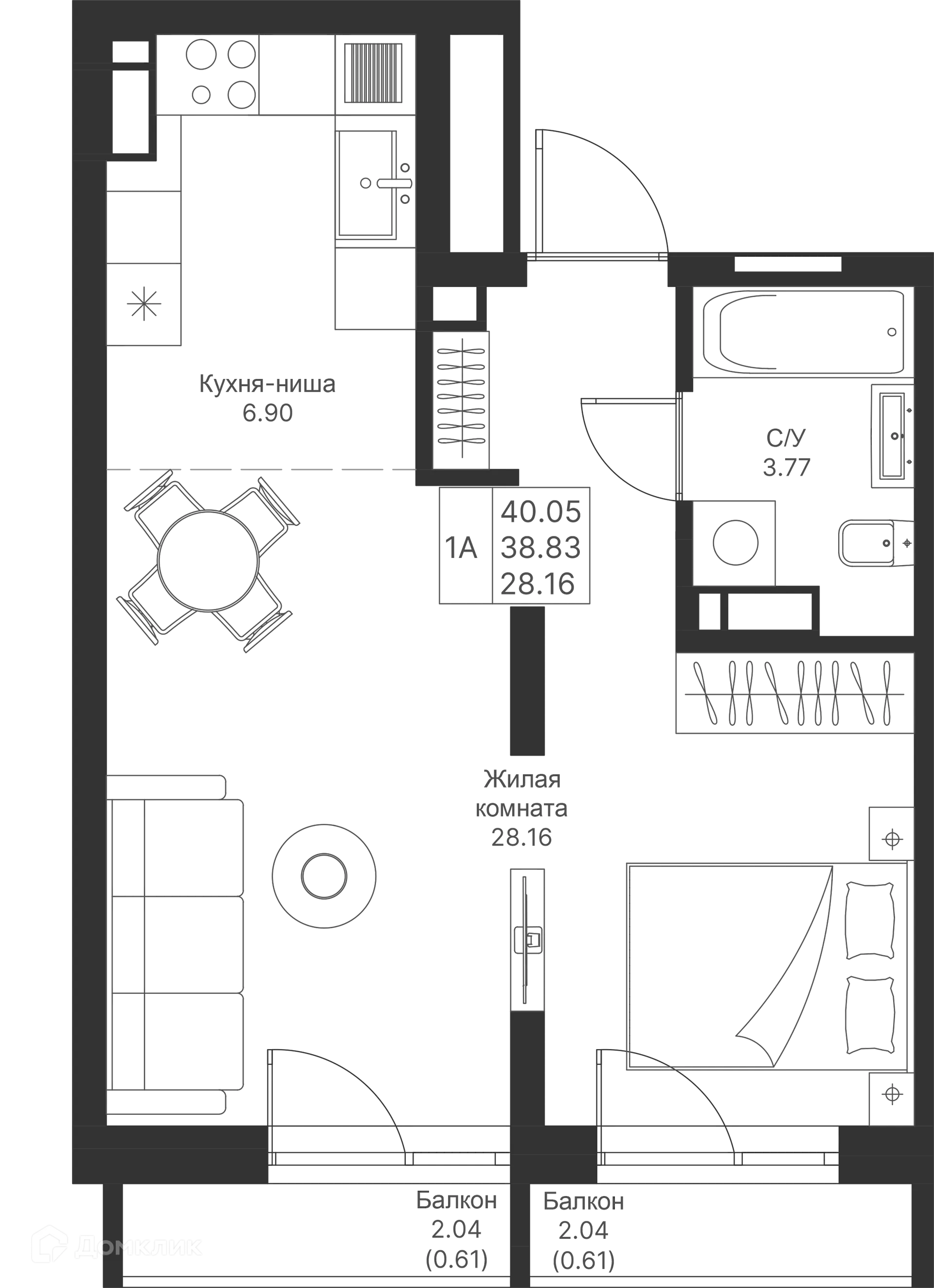 Фото квартиры в ЖК Мой Ритм