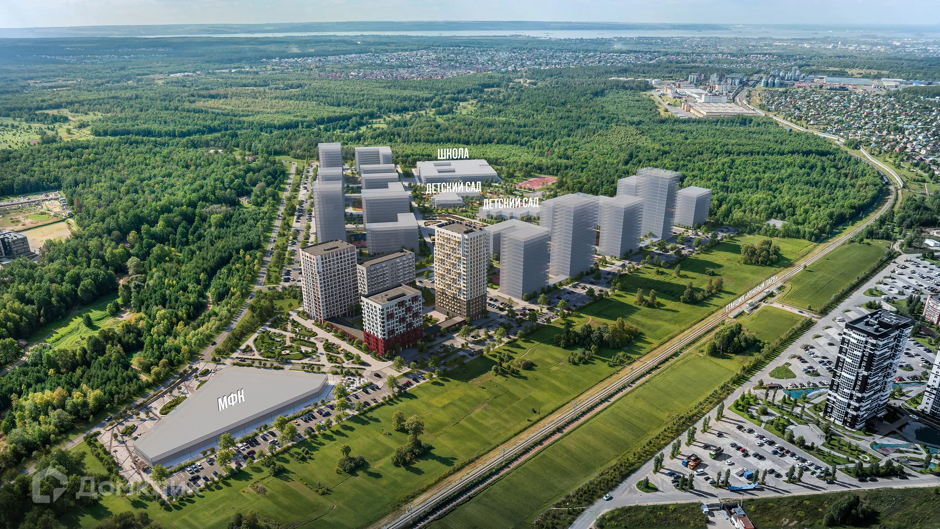 Планировка 2-комнатной квартиры 66.4 м² в ЖК Матюшино парк, г. Казань — фото 3