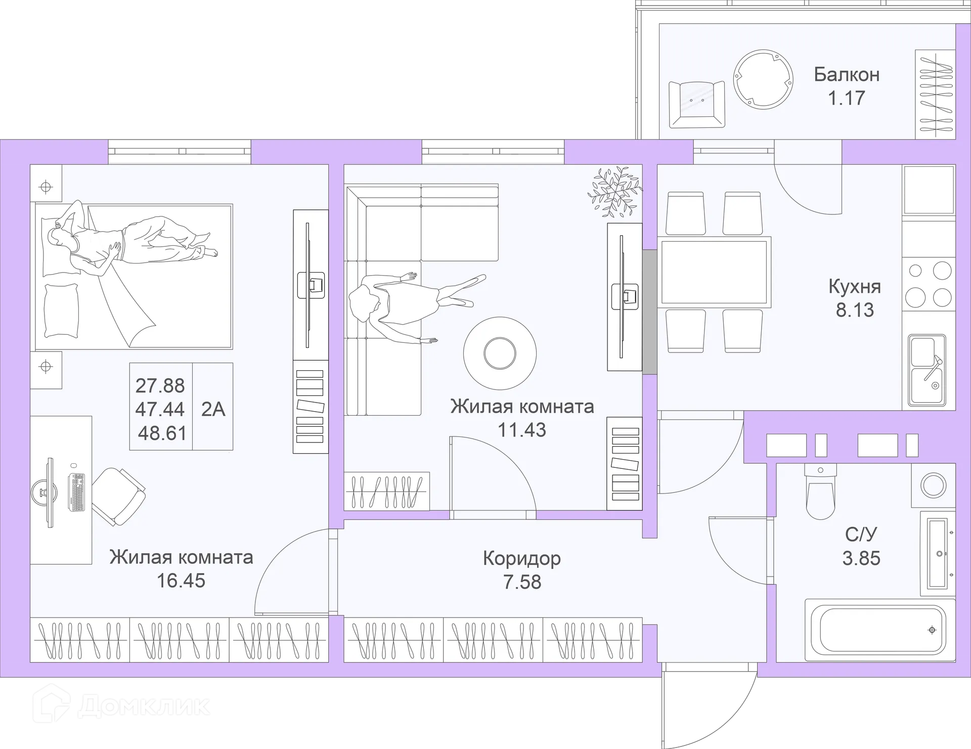 Фото квартиры в ЖК Светлая долина