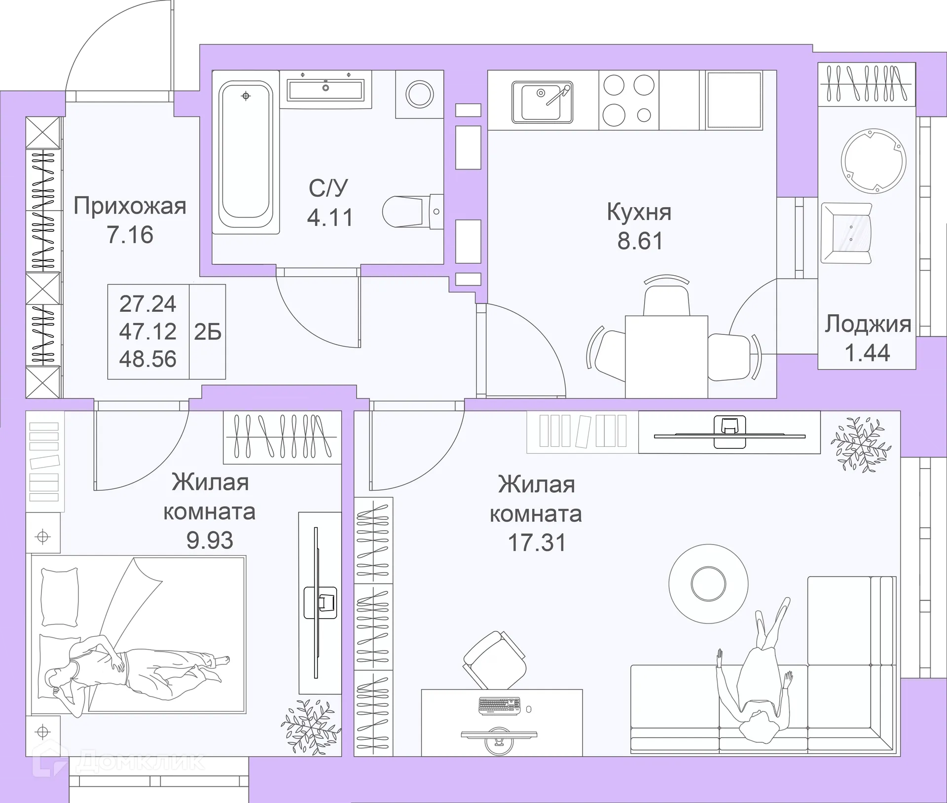 Фото квартиры в ЖК Светлая долина