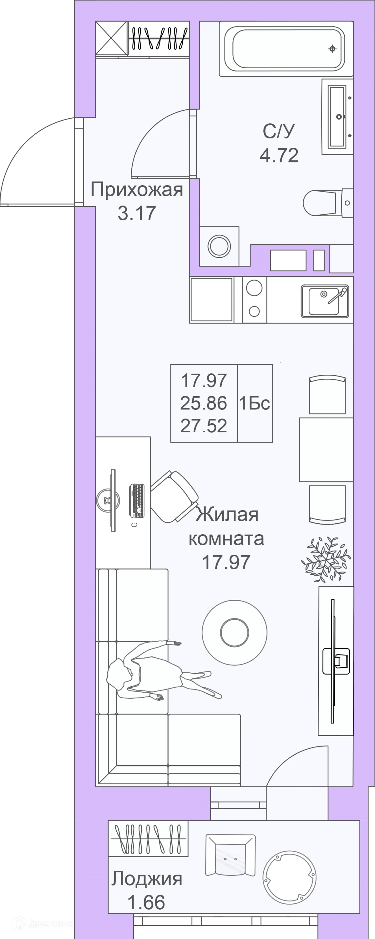 Фото квартиры в ЖК Светлая долина