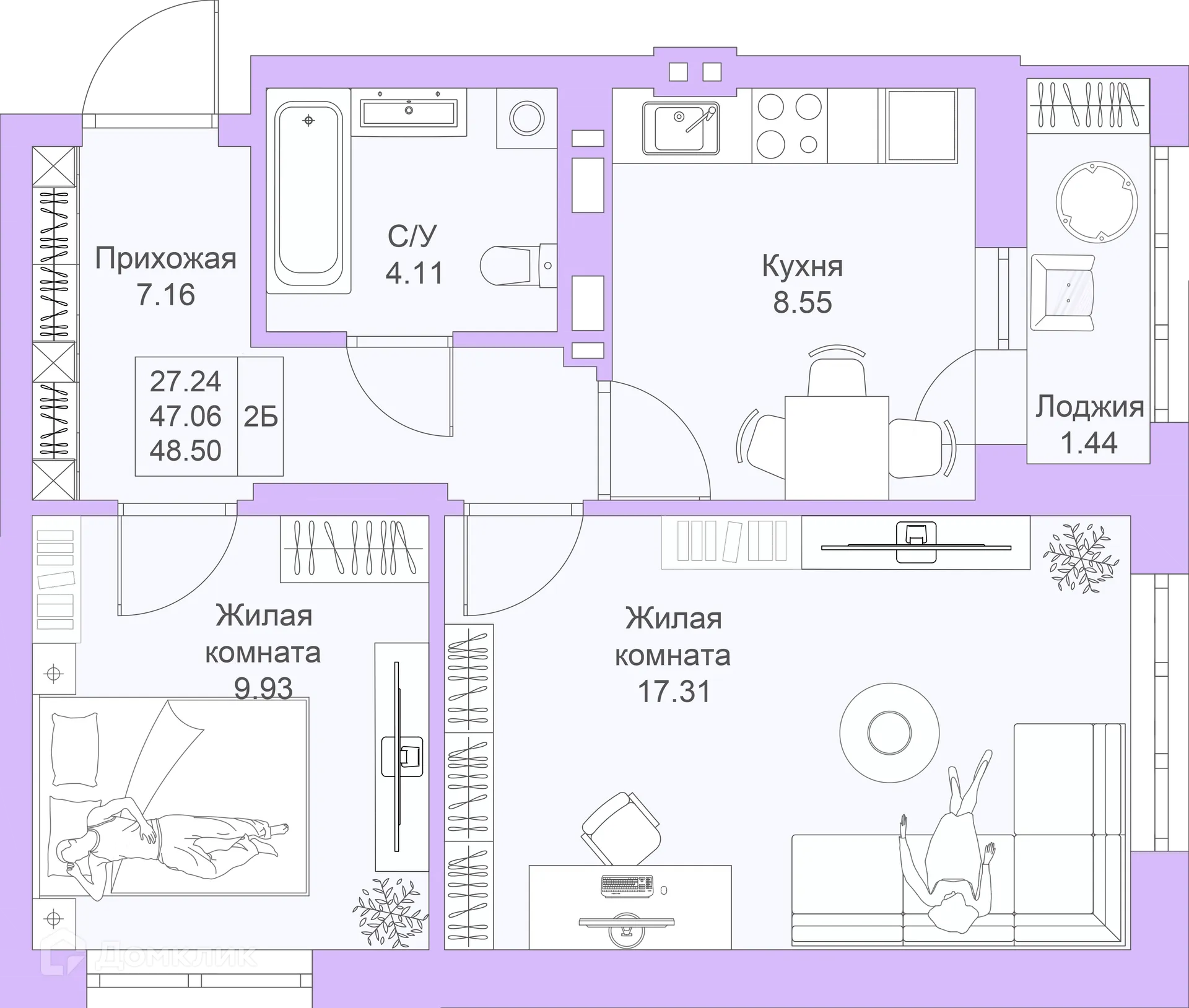 Фото квартиры в ЖК Светлая долина