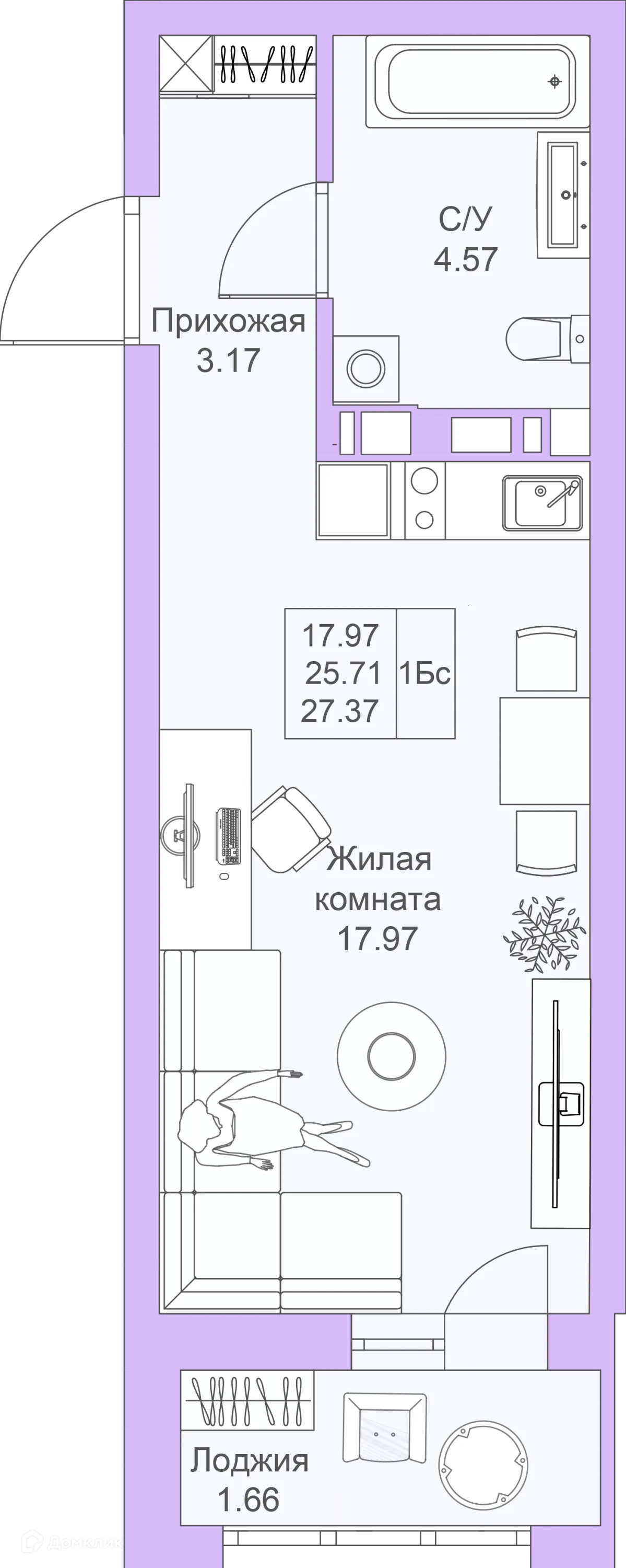 Фото квартиры в ЖК Светлая долина