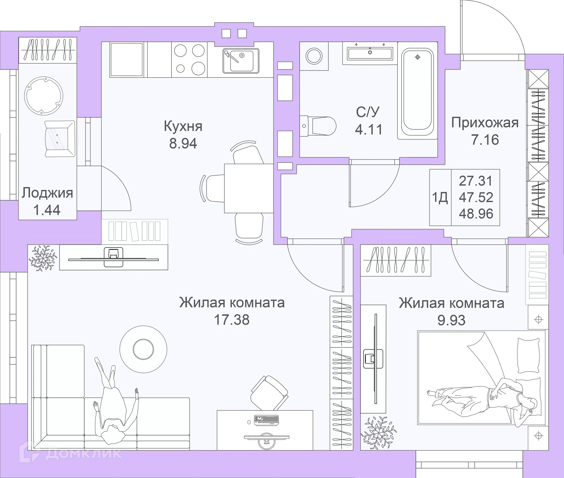 Фото квартиры в ЖК Светлая долина