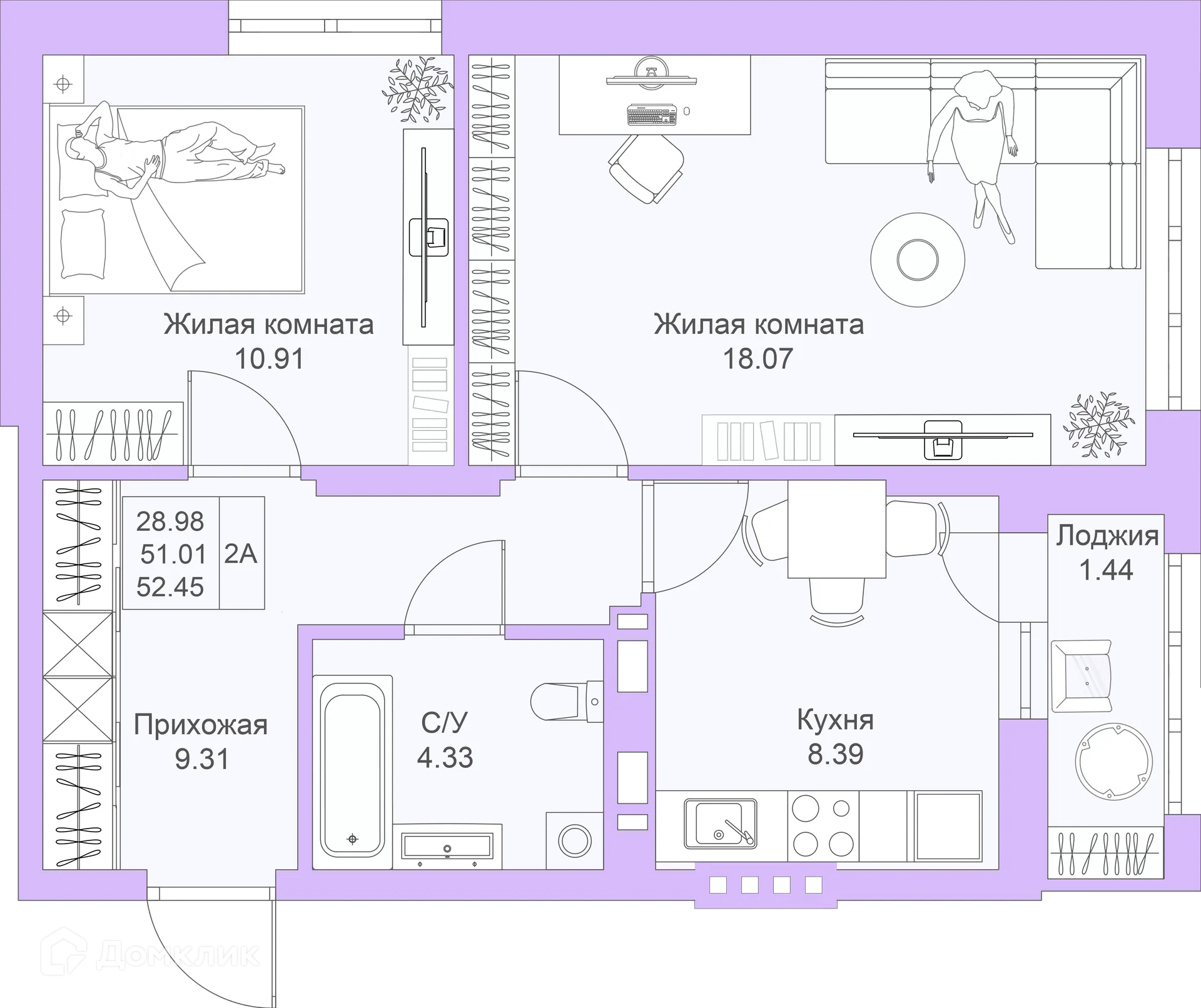 Фото квартиры в ЖК Светлая долина