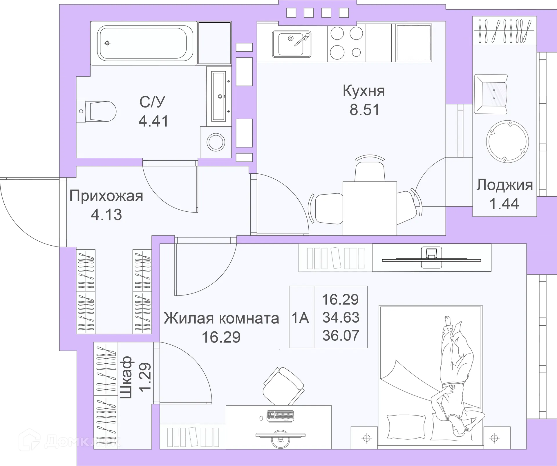 Фото квартиры в ЖК Светлая долина
