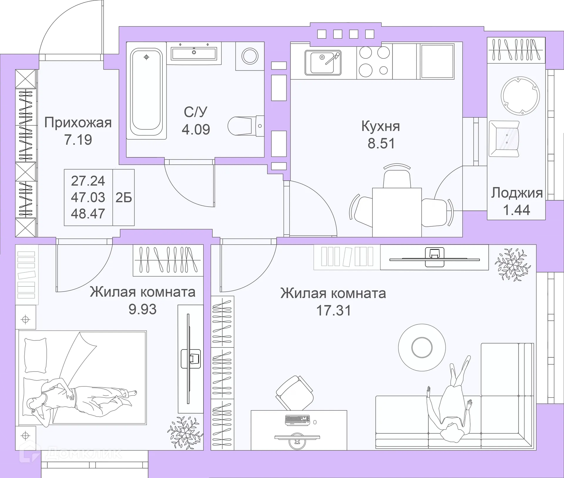 Фото квартиры в ЖК Светлая долина