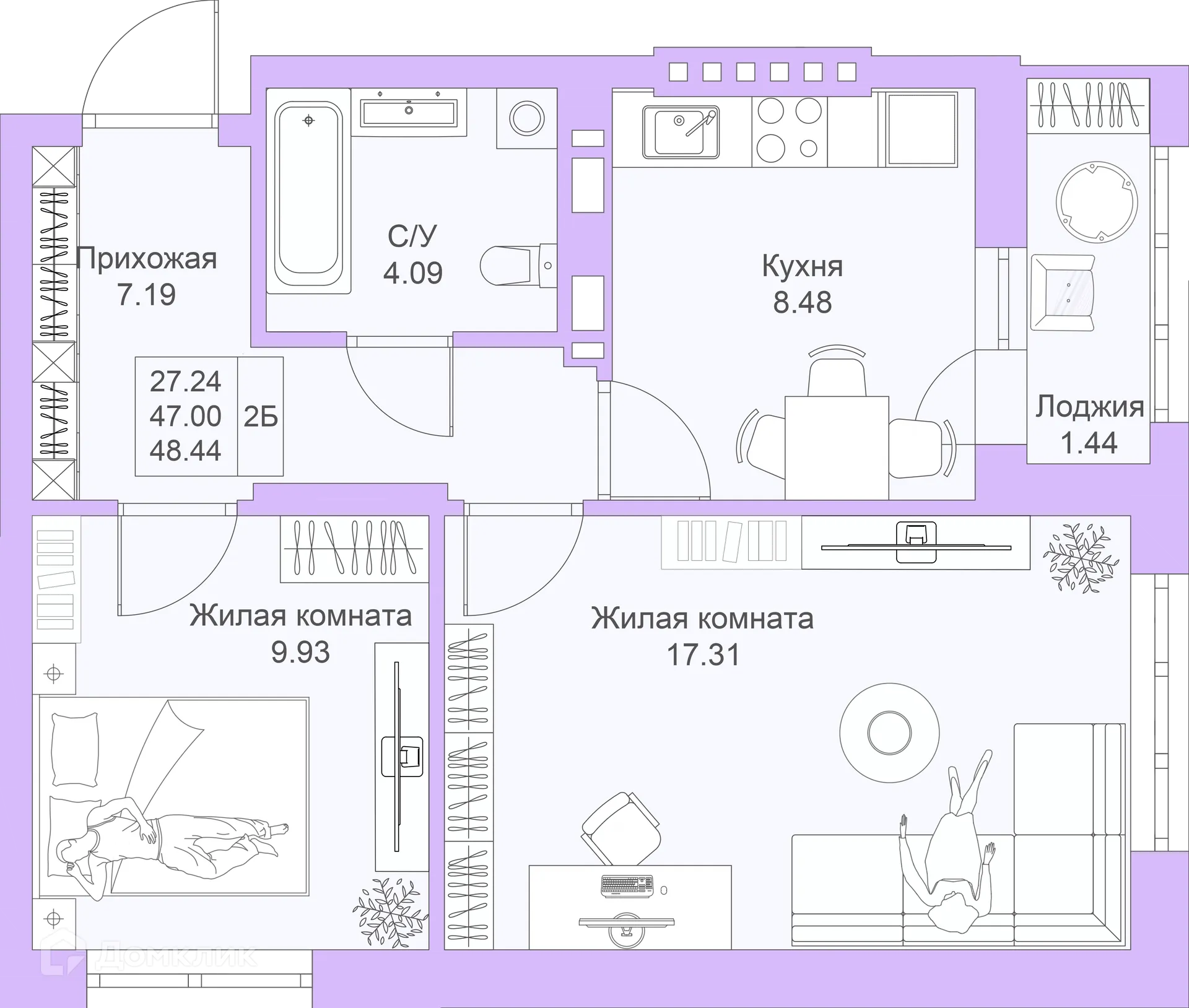 Фото квартиры в ЖК Светлая долина
