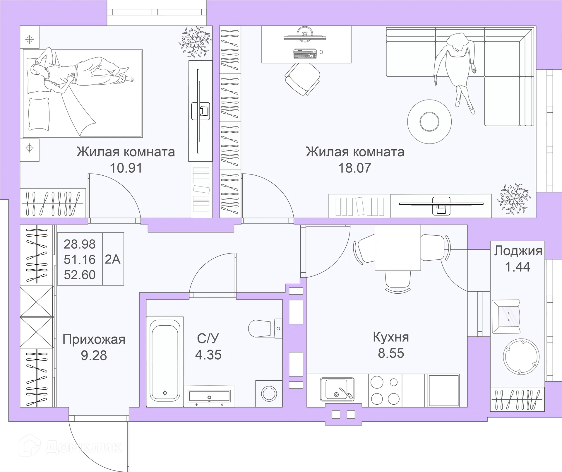Фото квартиры в ЖК Светлая долина