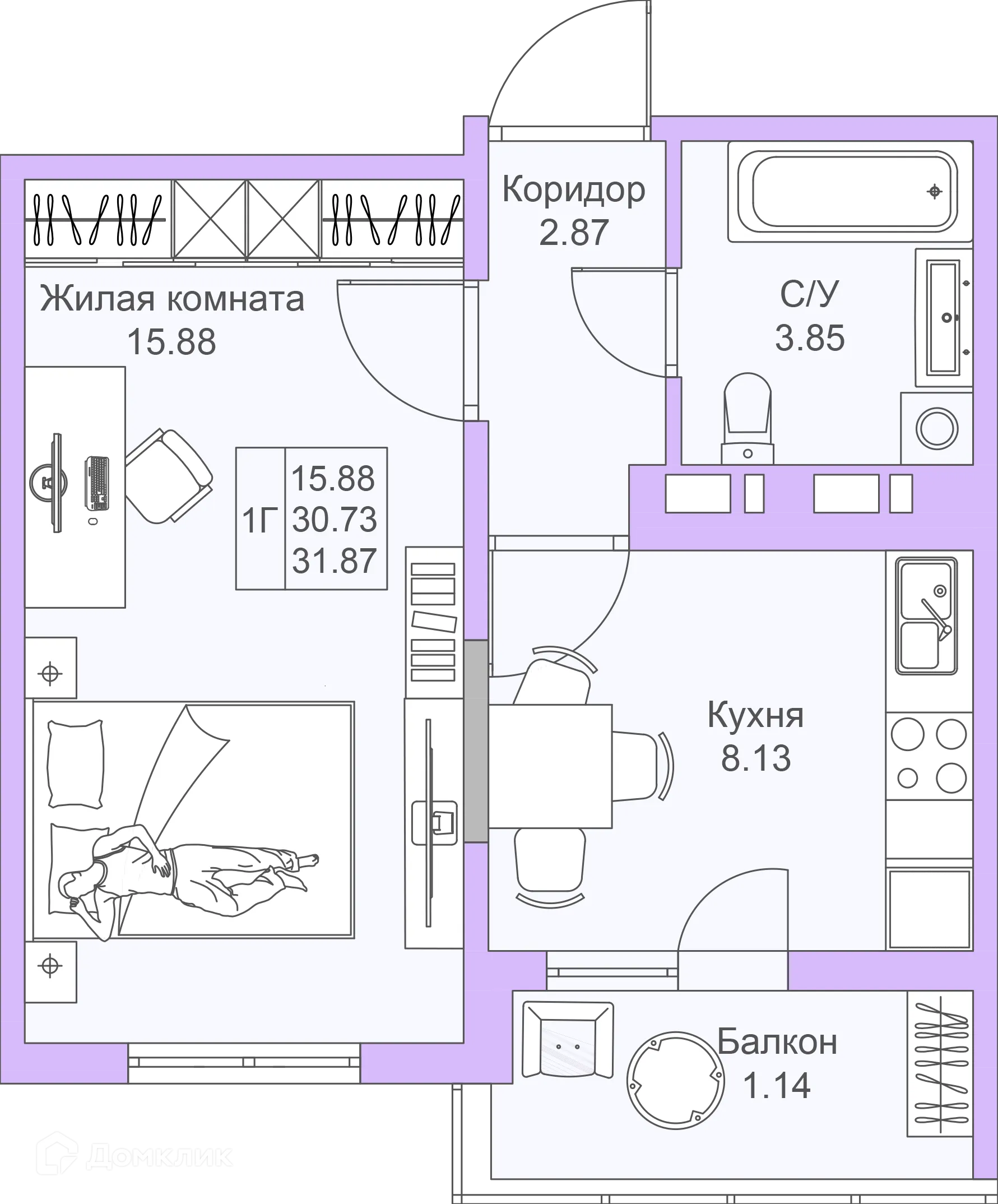 Фото квартиры в ЖК Светлая долина