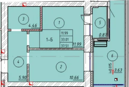 Фото квартиры в ЖК "Ометьевский Парк"