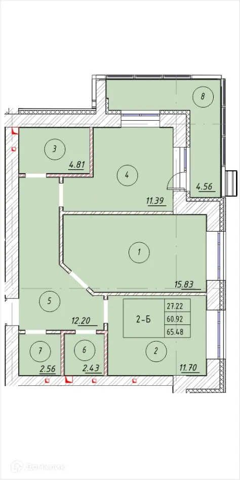 Фото квартиры в ЖК "Ометьевский Парк"