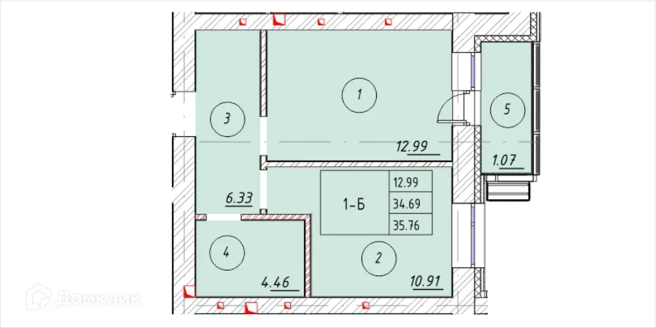 Фото квартиры в ЖК "Ометьевский Парк"