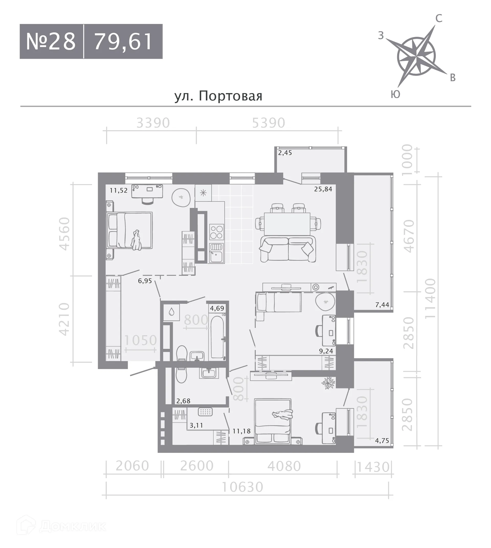 Фото квартиры в ЖК Риваят