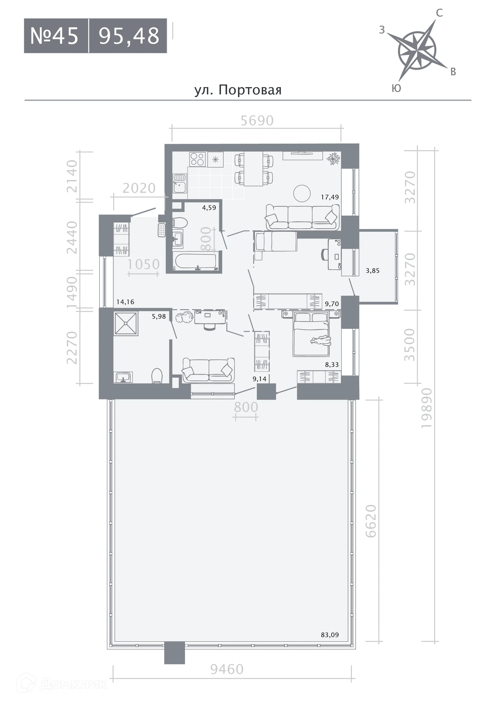 Фото квартиры в ЖК Риваят