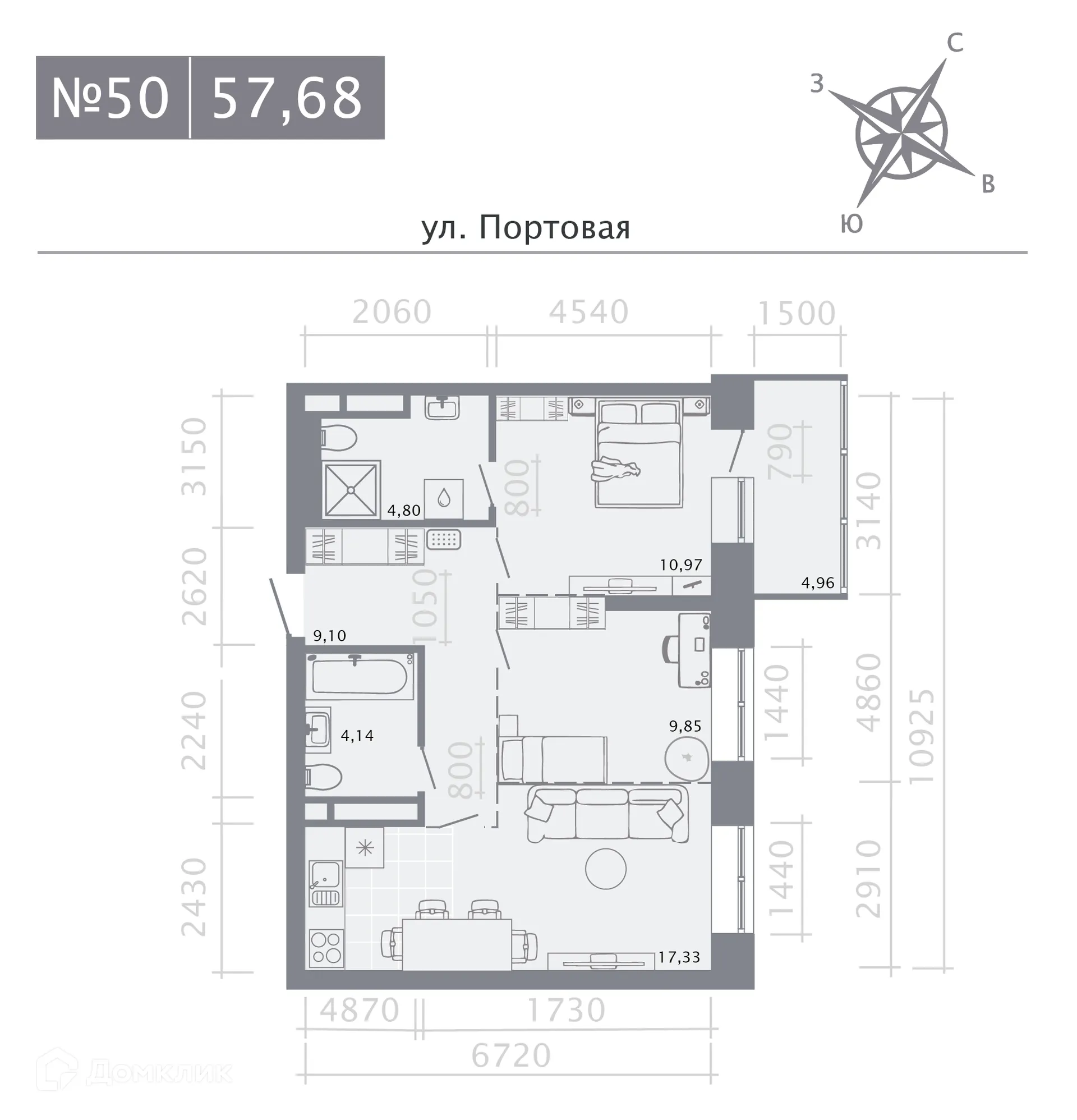 Фото квартиры в ЖК Риваят