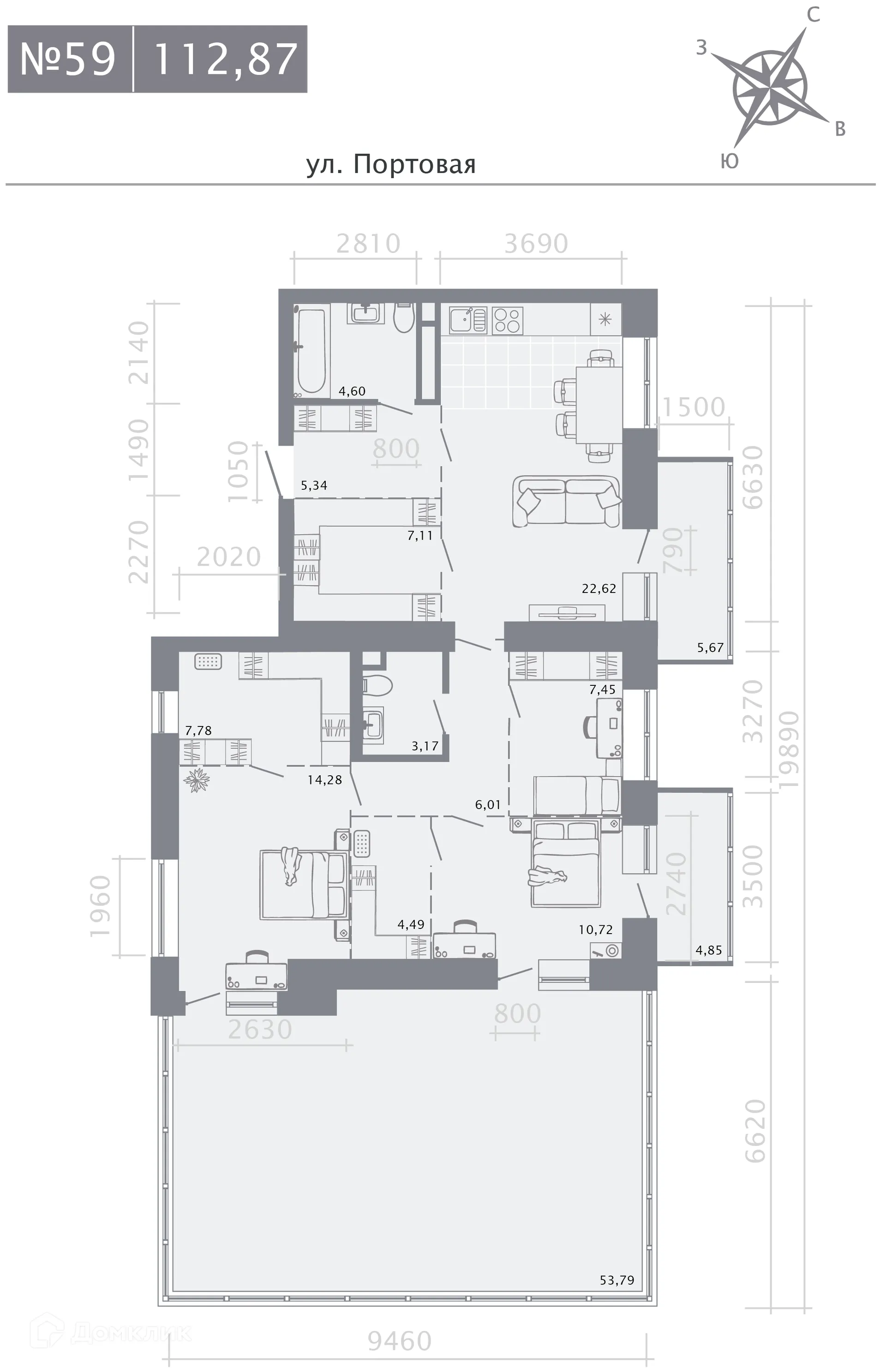 Фото квартиры в ЖК Риваят