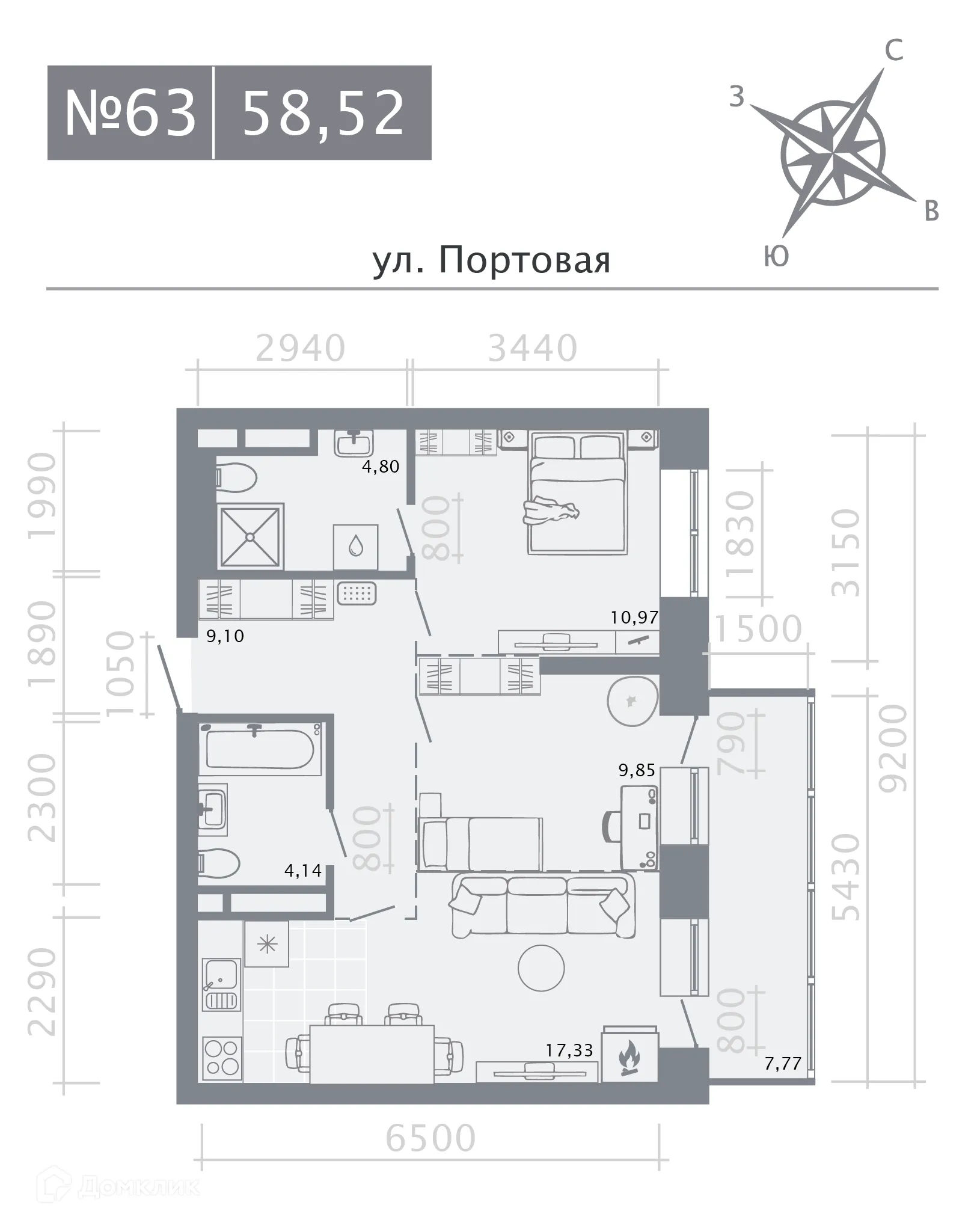 Фото квартиры в ЖК Риваят