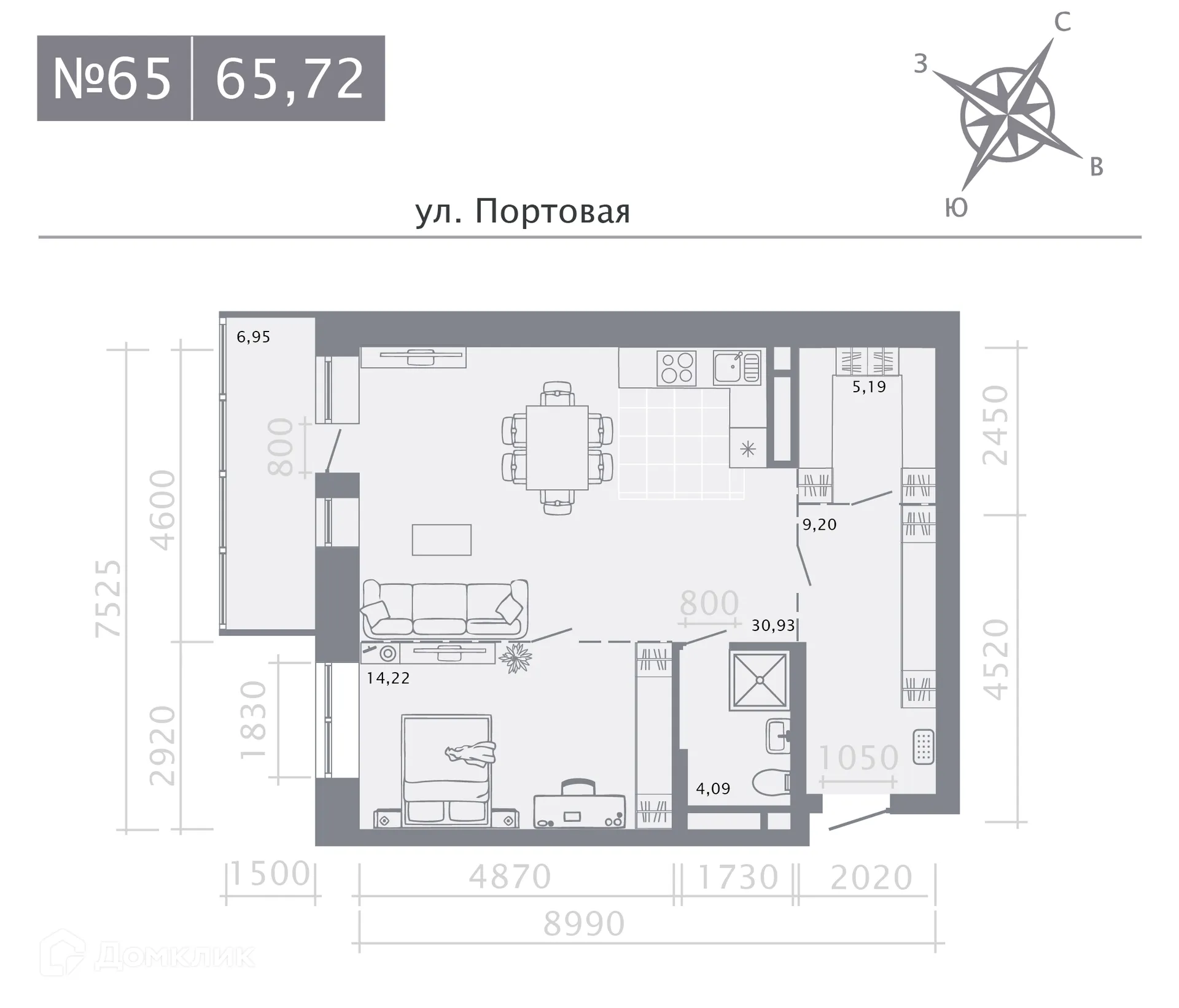 Фото квартиры в ЖК Риваят