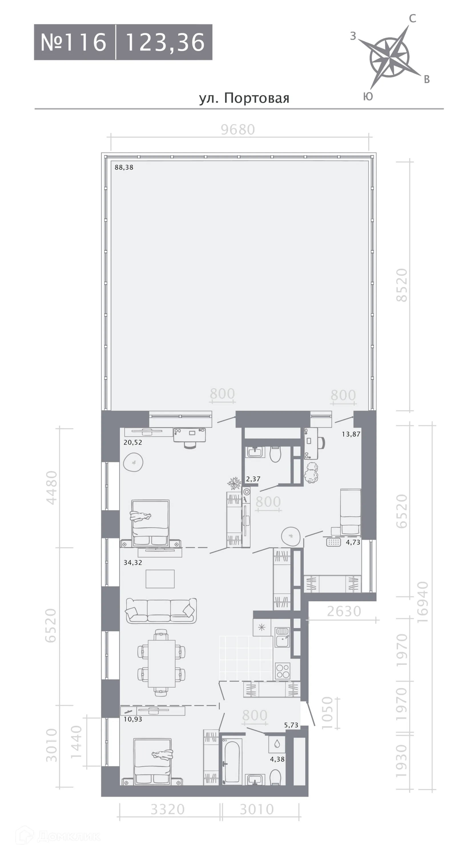 Фото квартиры в ЖК Риваят