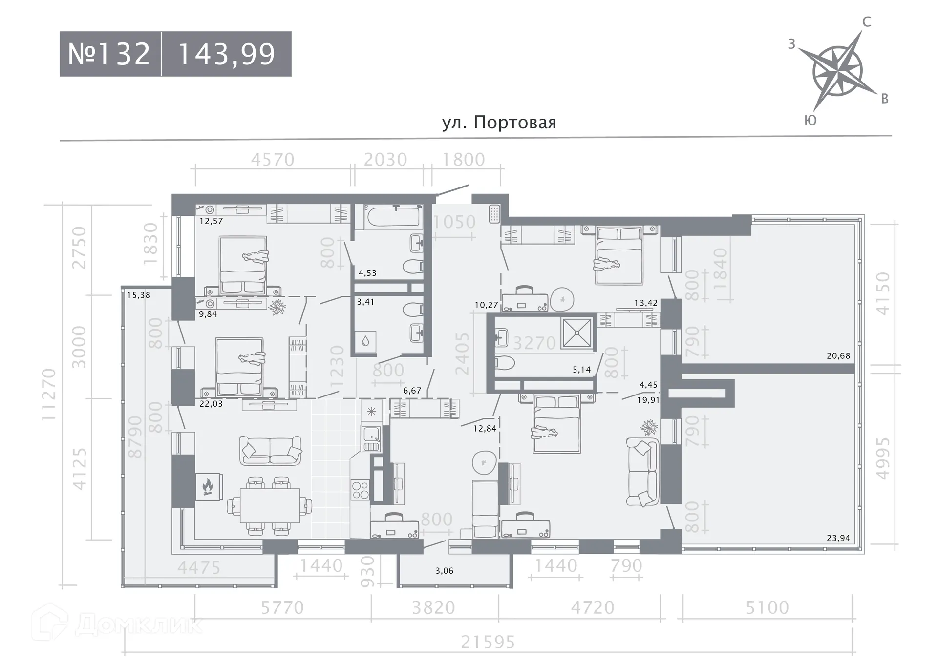Фото квартиры в ЖК Риваят