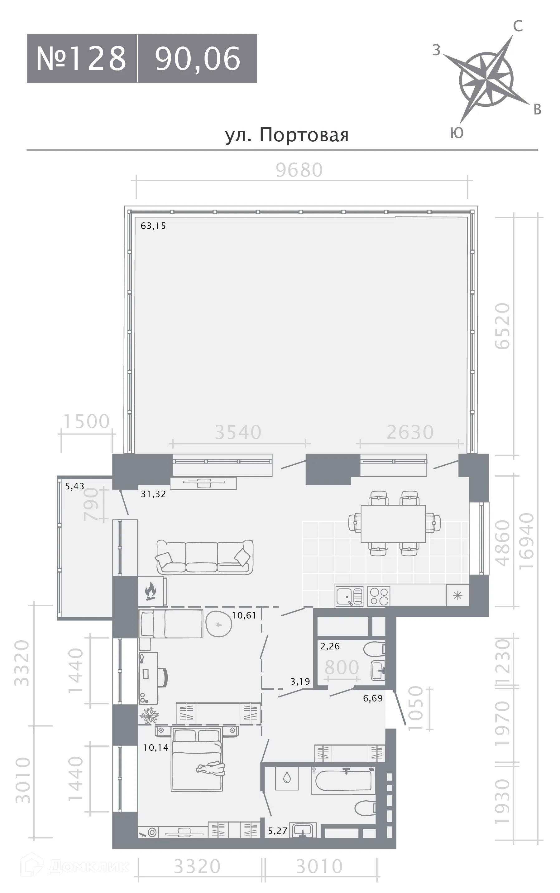 Фото квартиры в ЖК Риваят