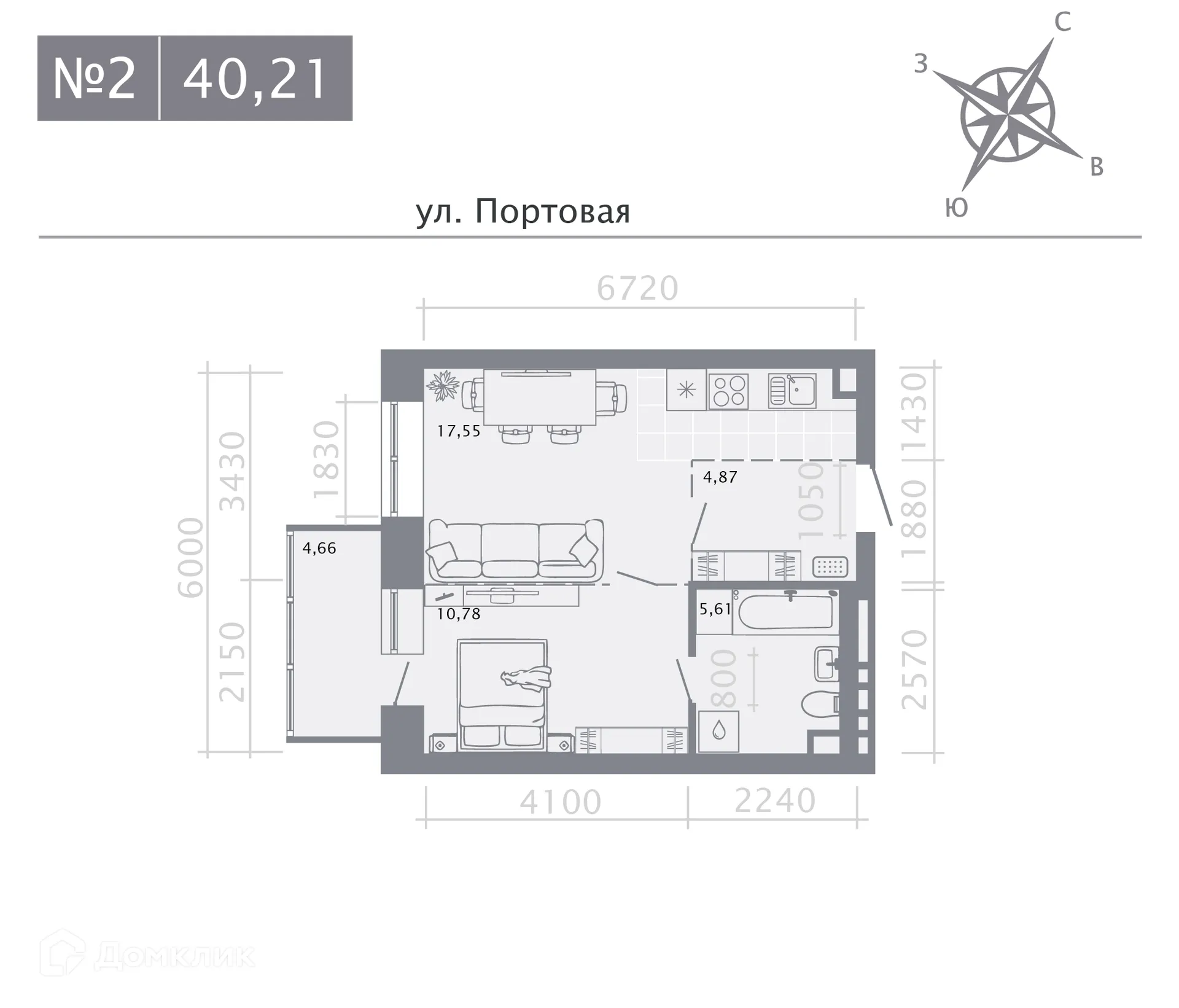 Фото квартиры в ЖК Риваят