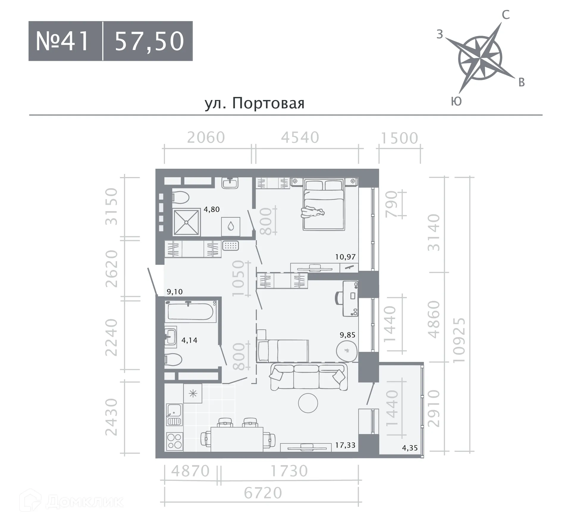 Фото квартиры в ЖК Риваят