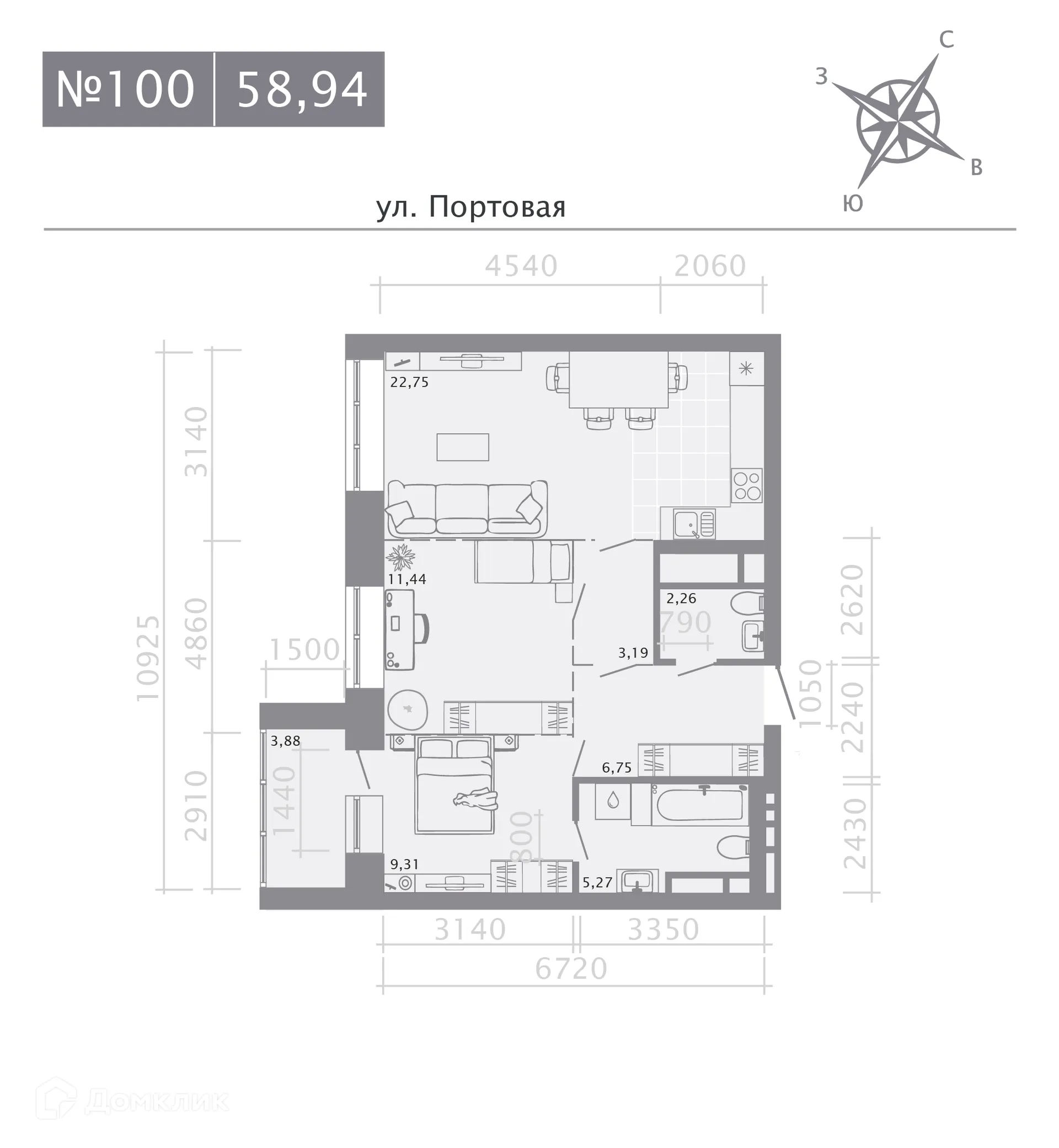 Фото квартиры в ЖК Риваят