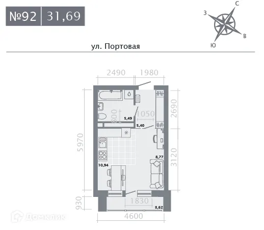 Фото квартиры в ЖК Риваят