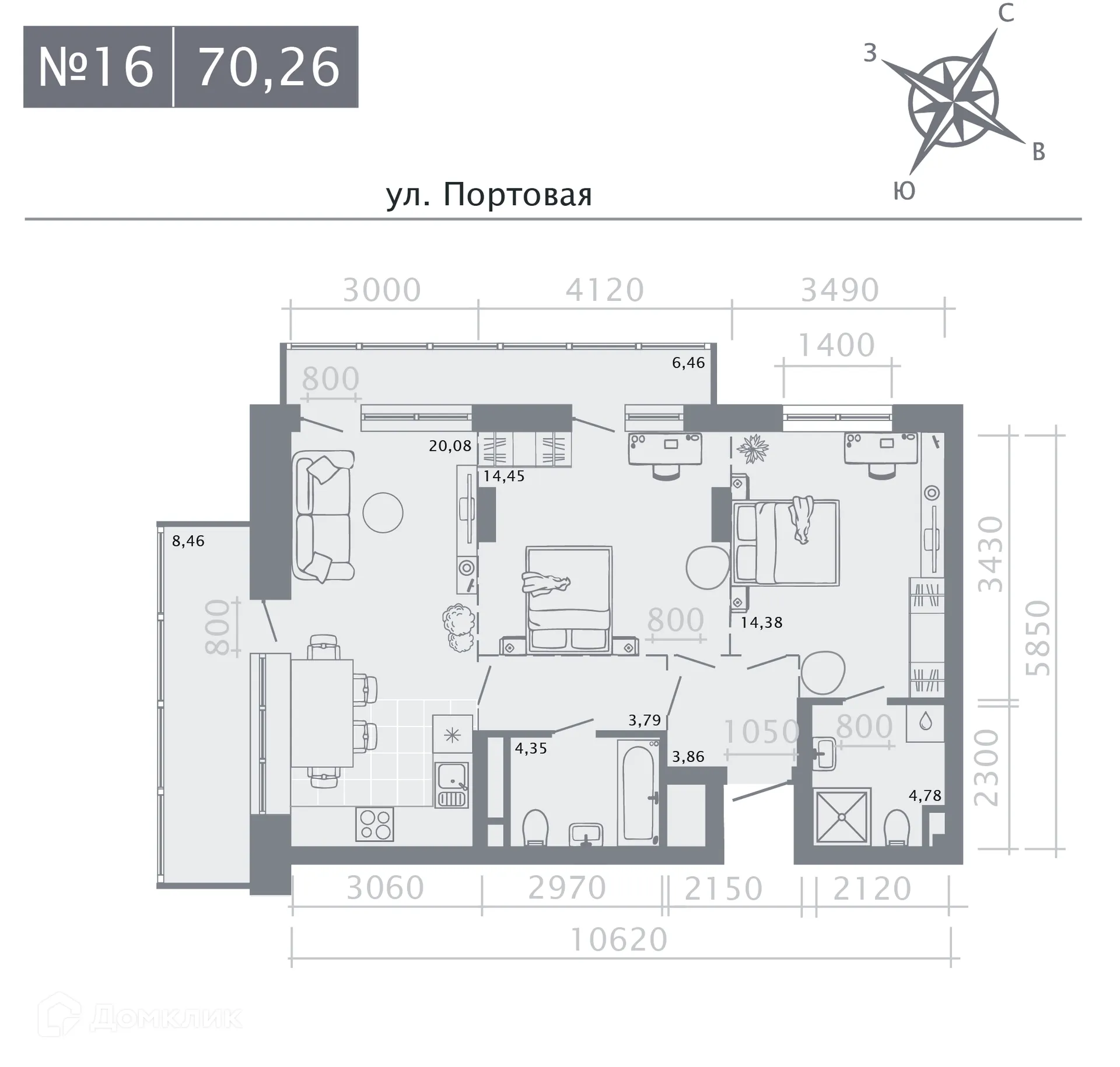 Фото квартиры в ЖК Риваят