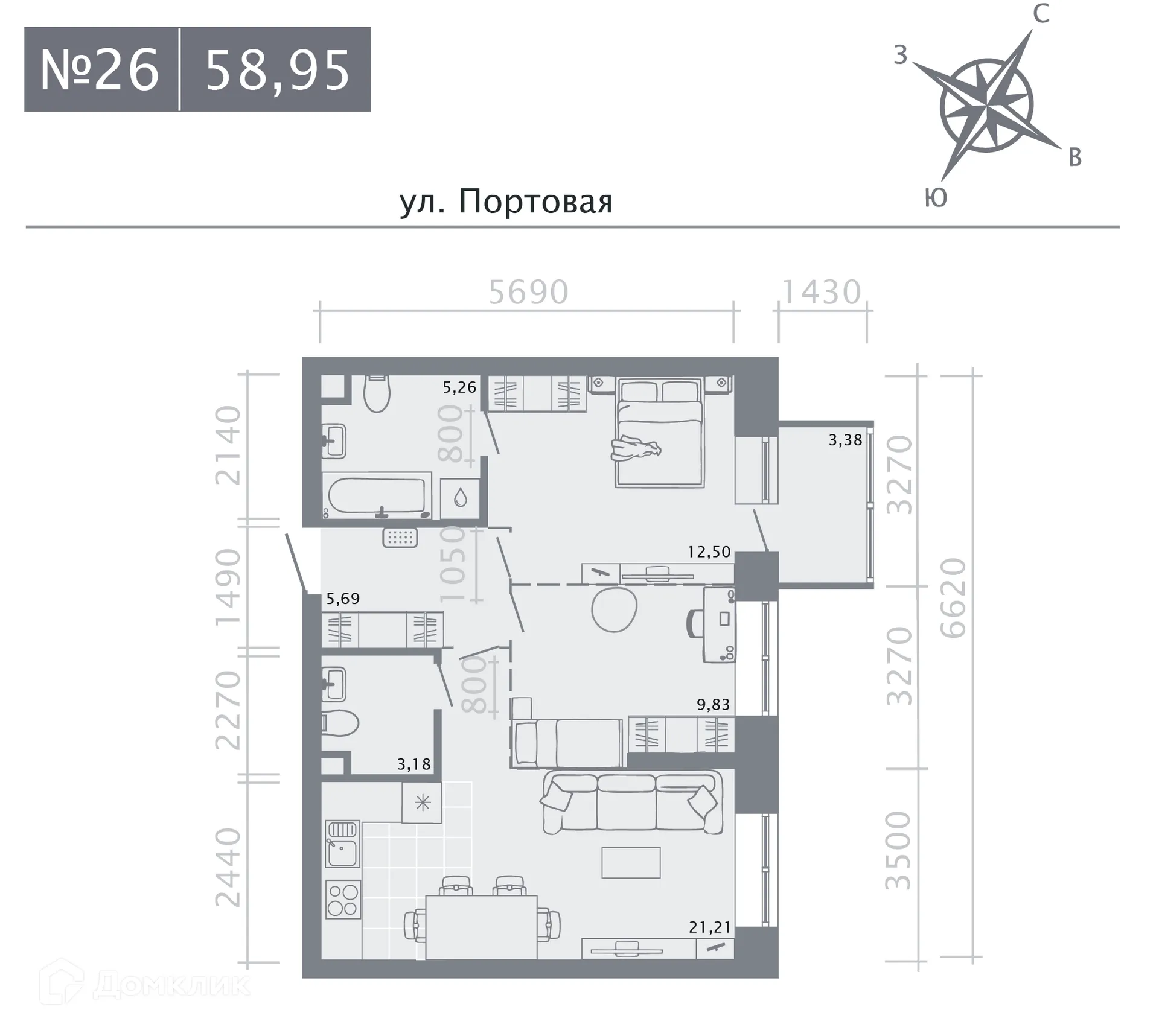 Фото квартиры в ЖК Риваят