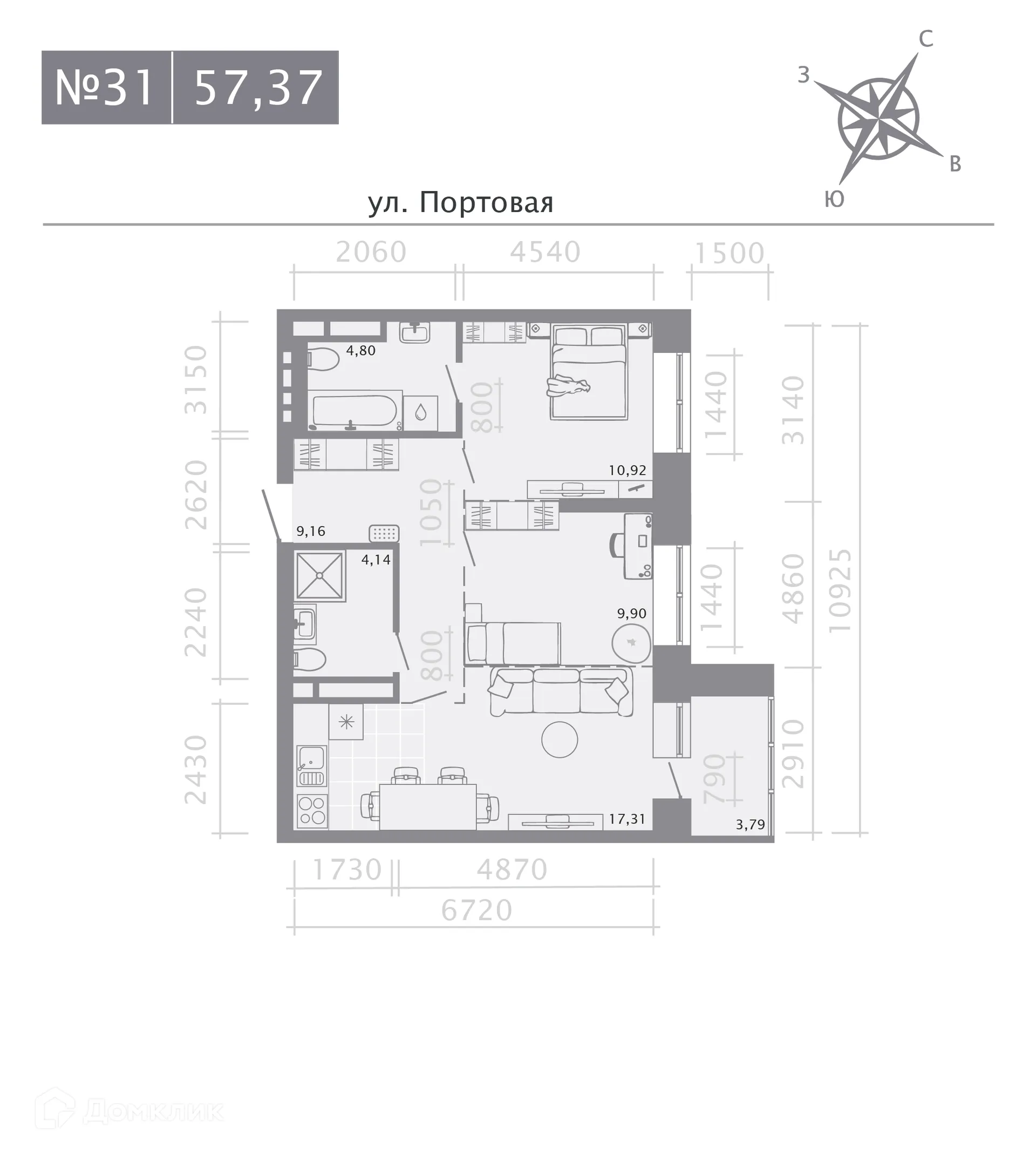 Фото квартиры в ЖК Риваят