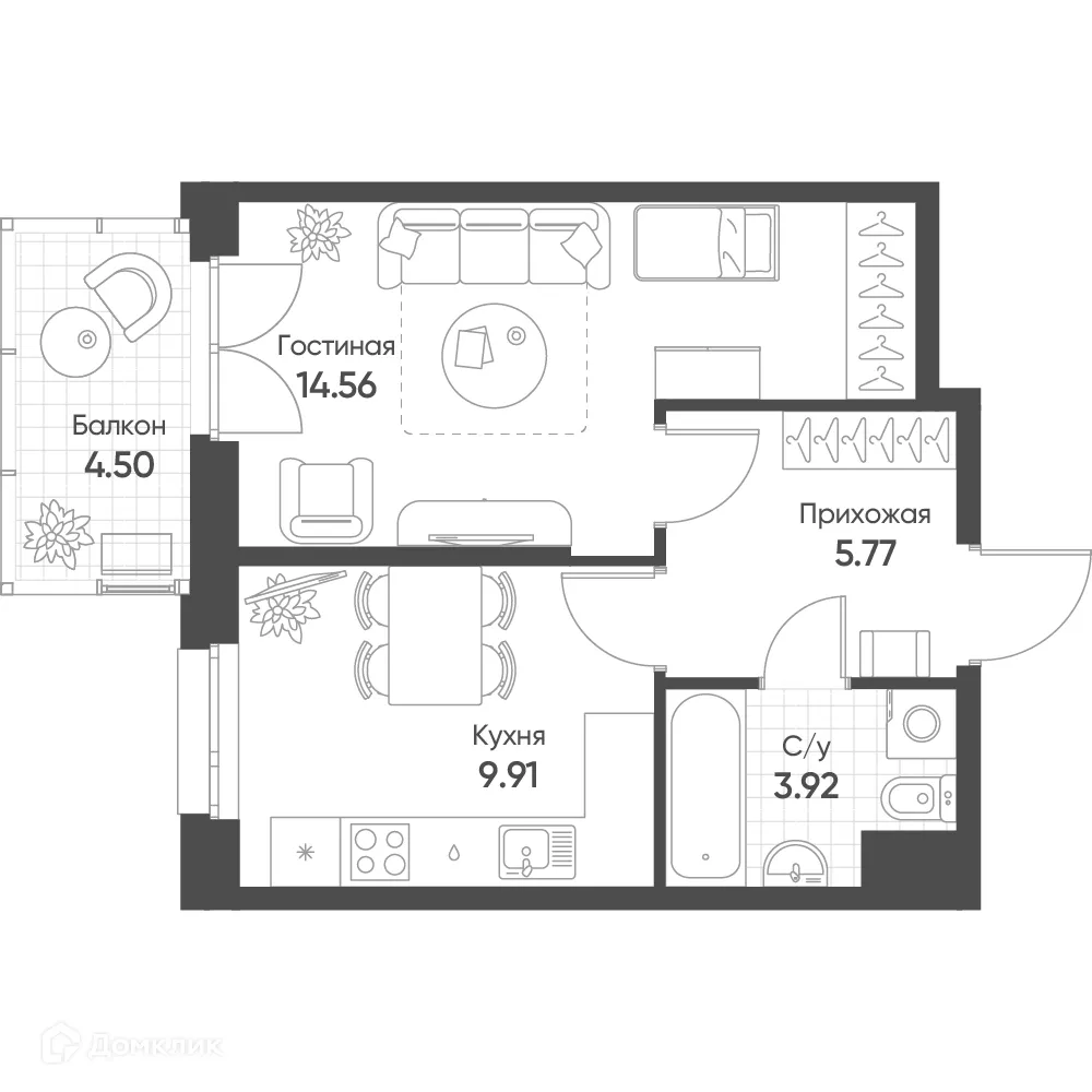 Фото квартиры в ЖК Счастье в Казани